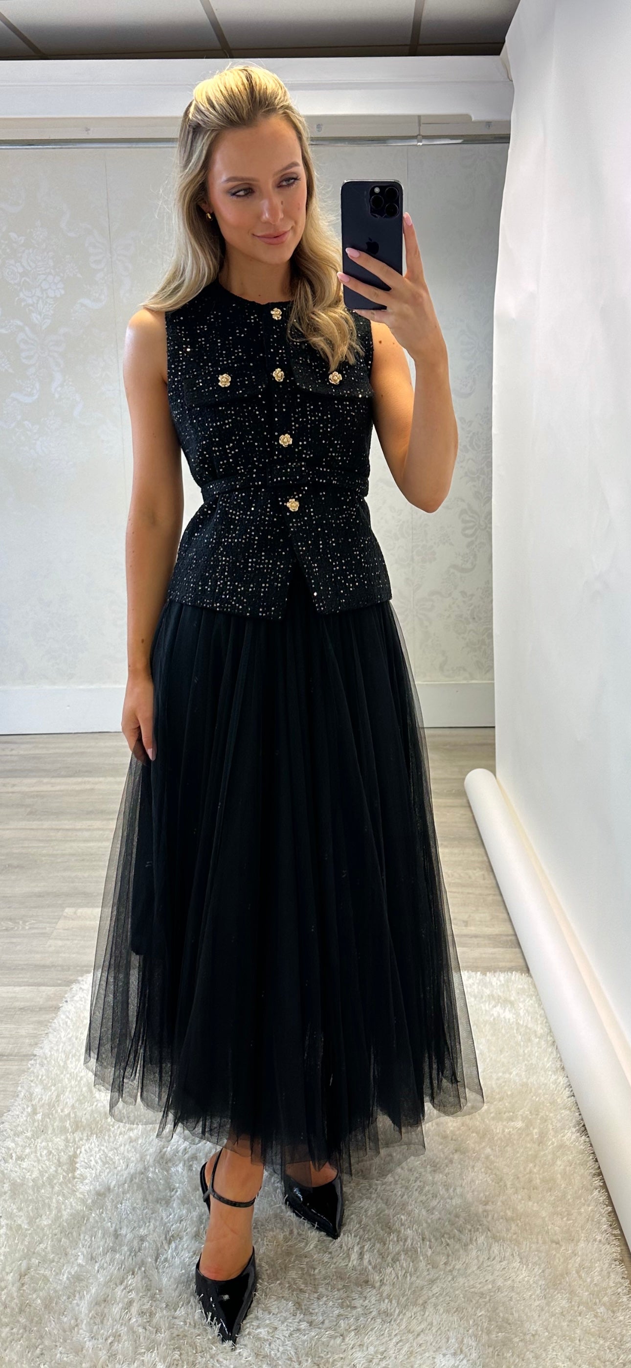 Black Tulle Skirt - Main Image