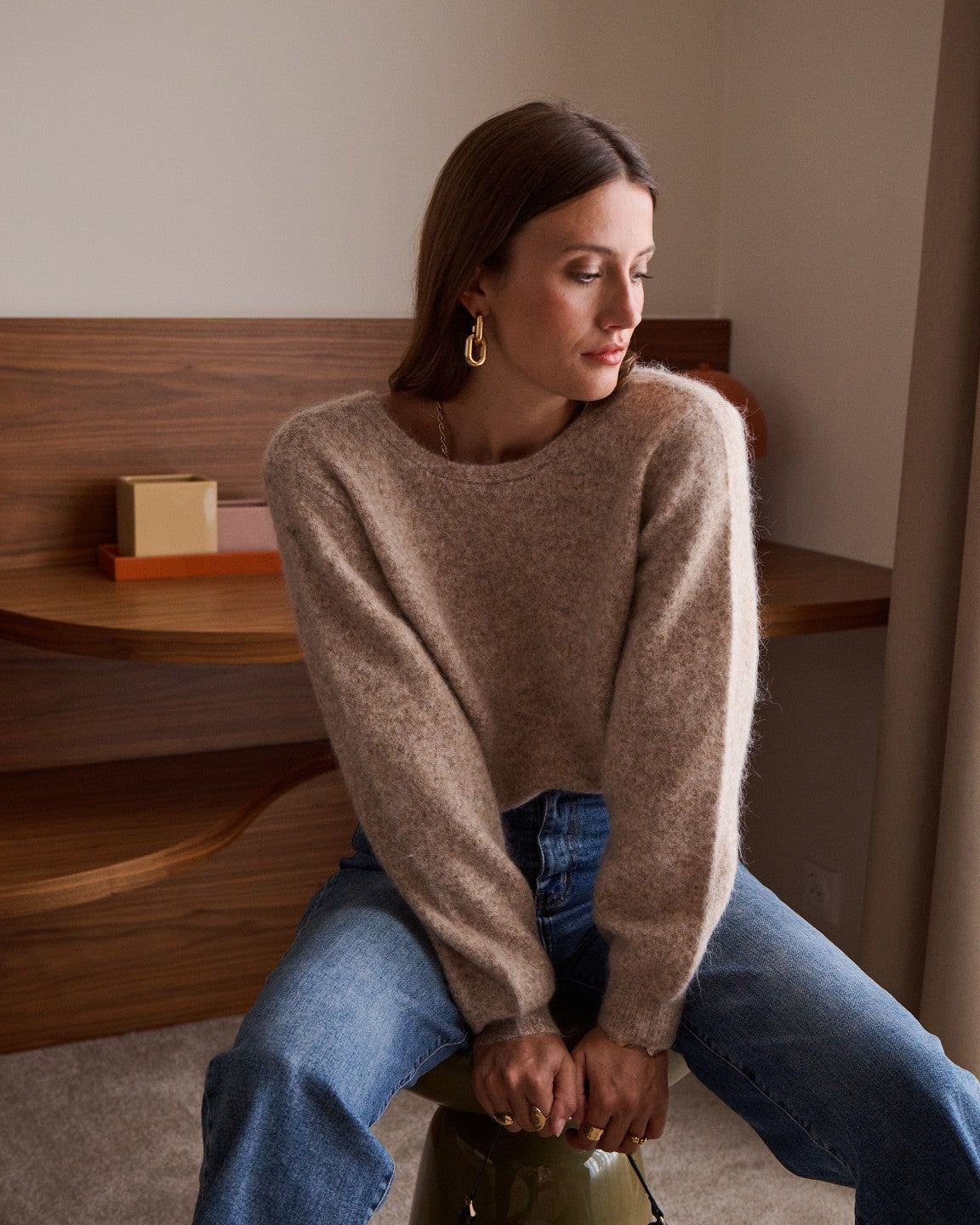 Taupe Twist Knit