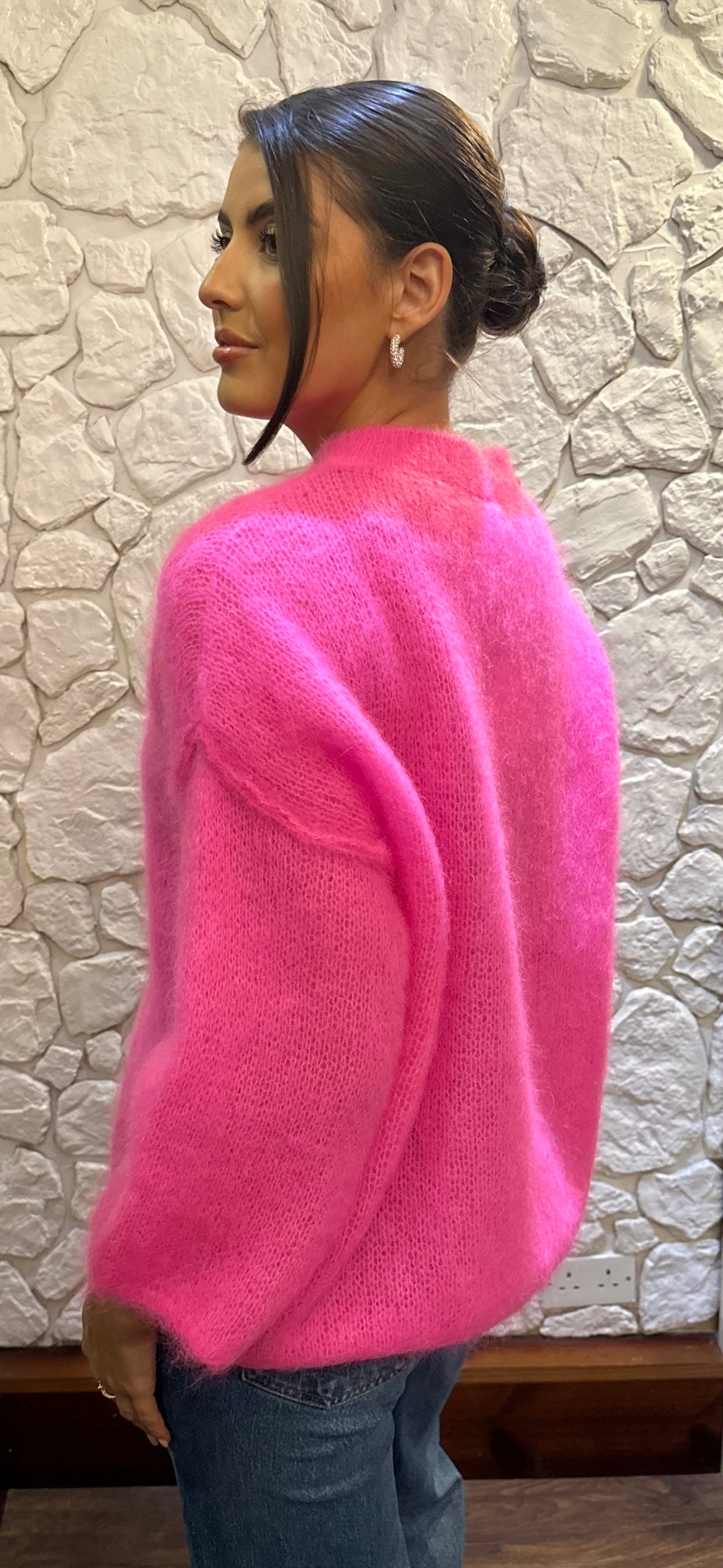 Pink Flash Fluffy Knit