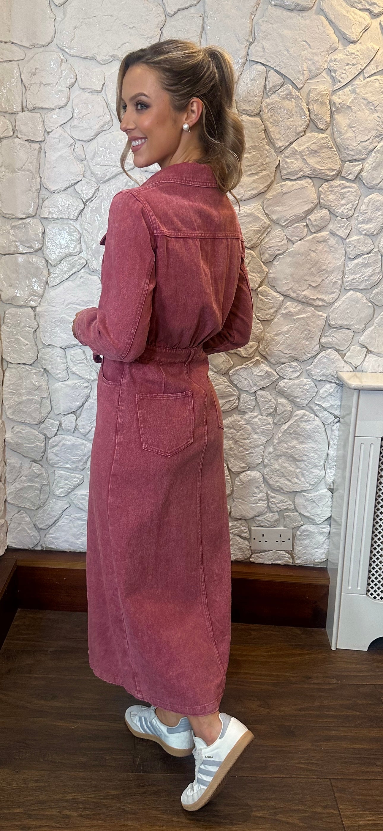 Rose Denim Dress
