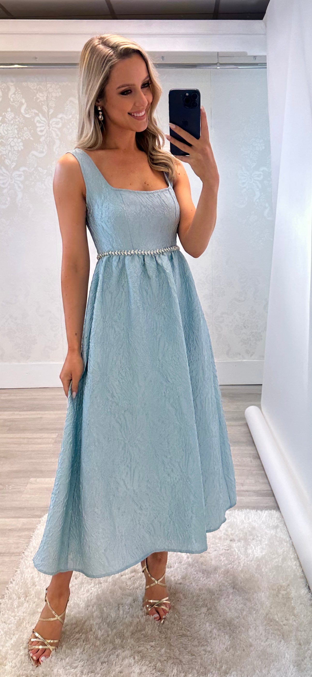 Blue Jacquard Swing