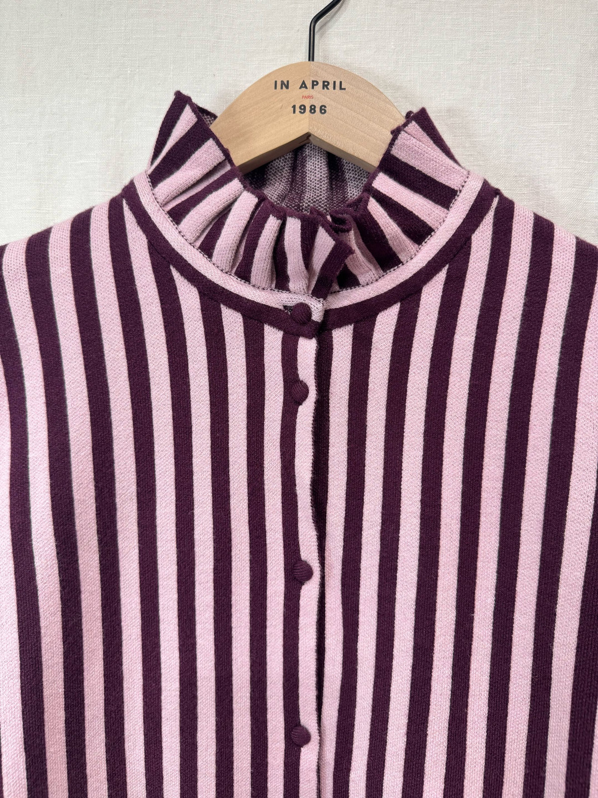 Burgundy Stripe Knit