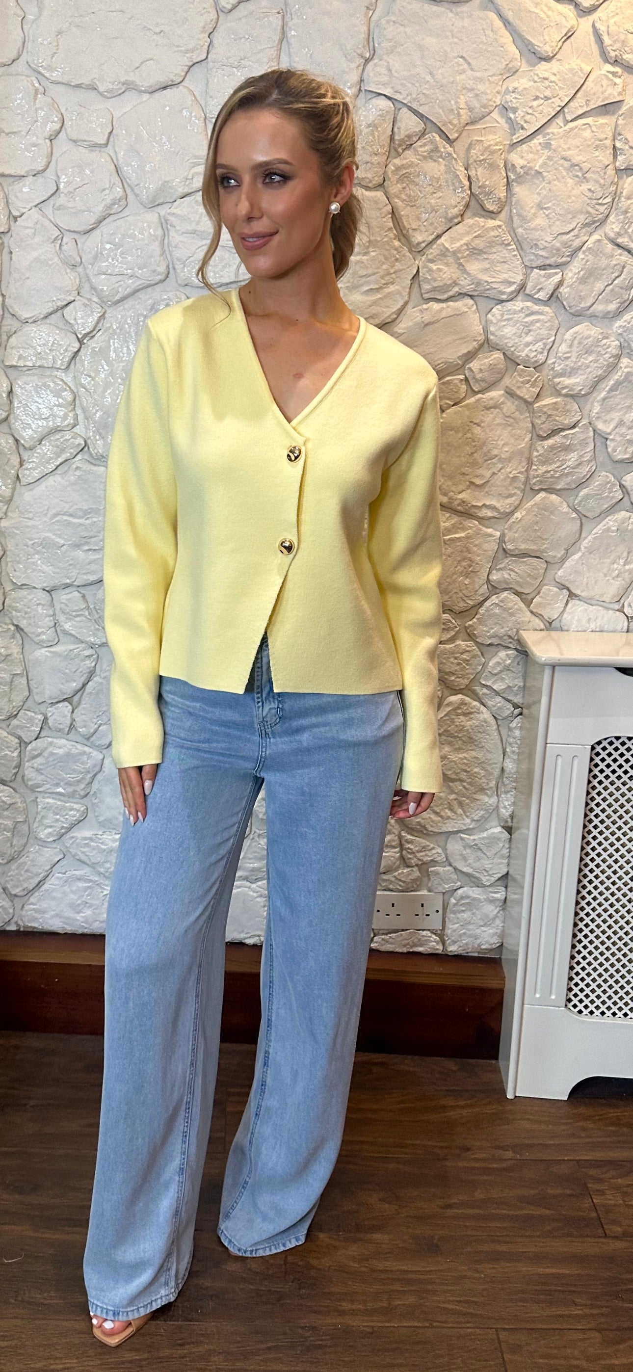 Lemon Button Cardi