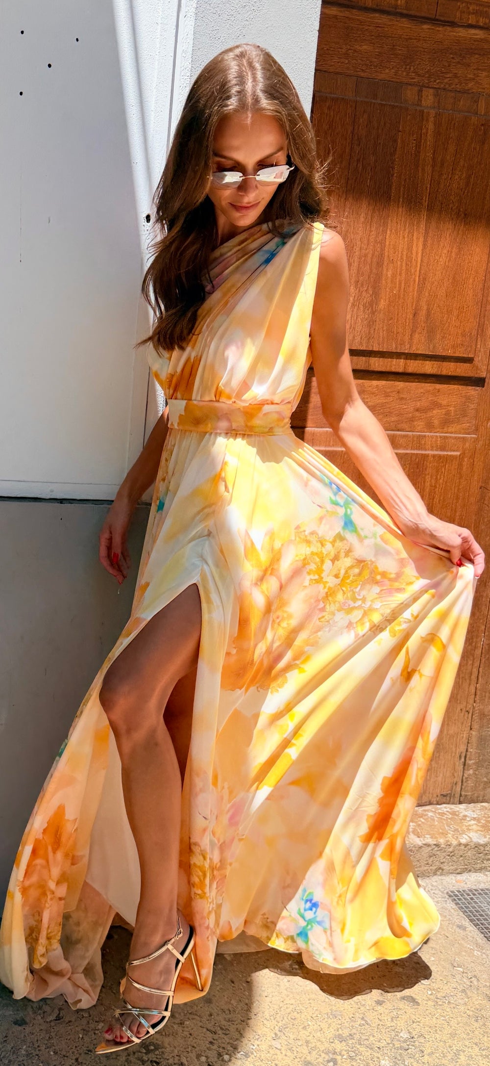 Lemon Floral Maxi