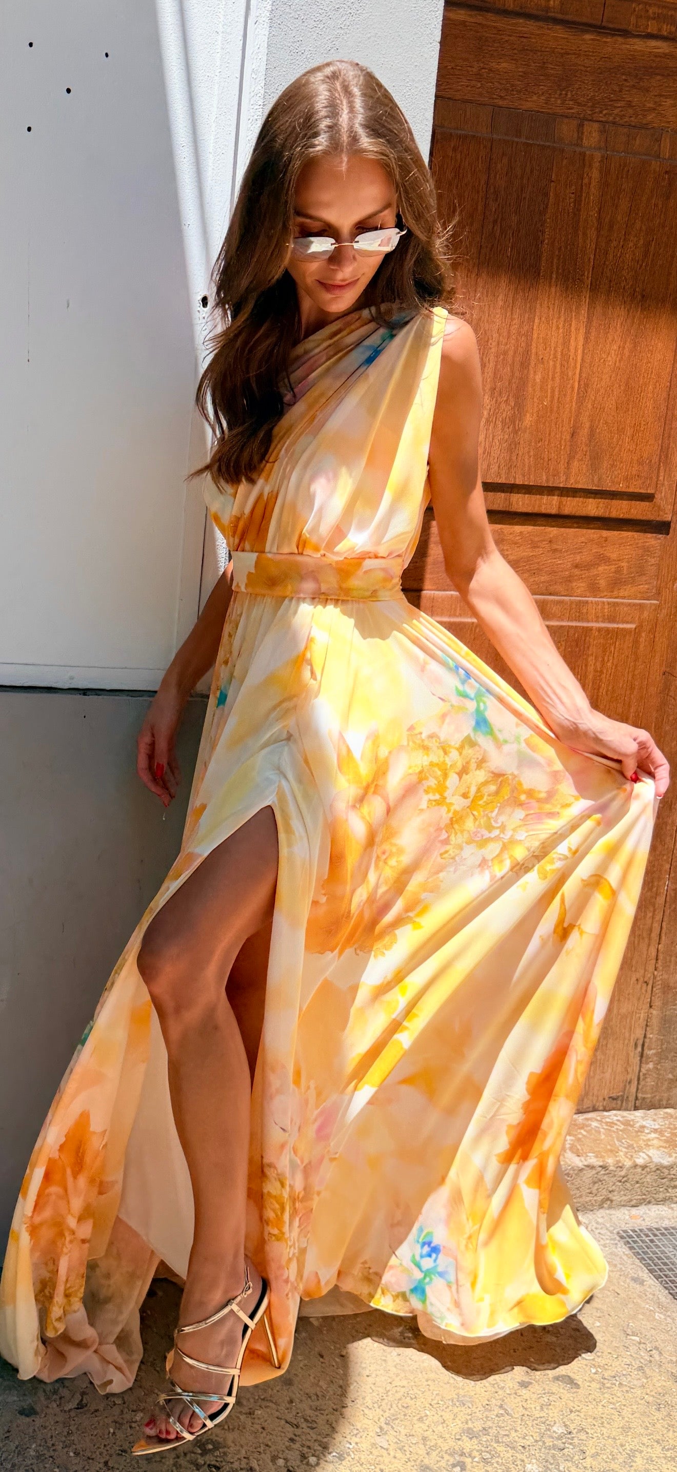 Lemon Floral Maxi
