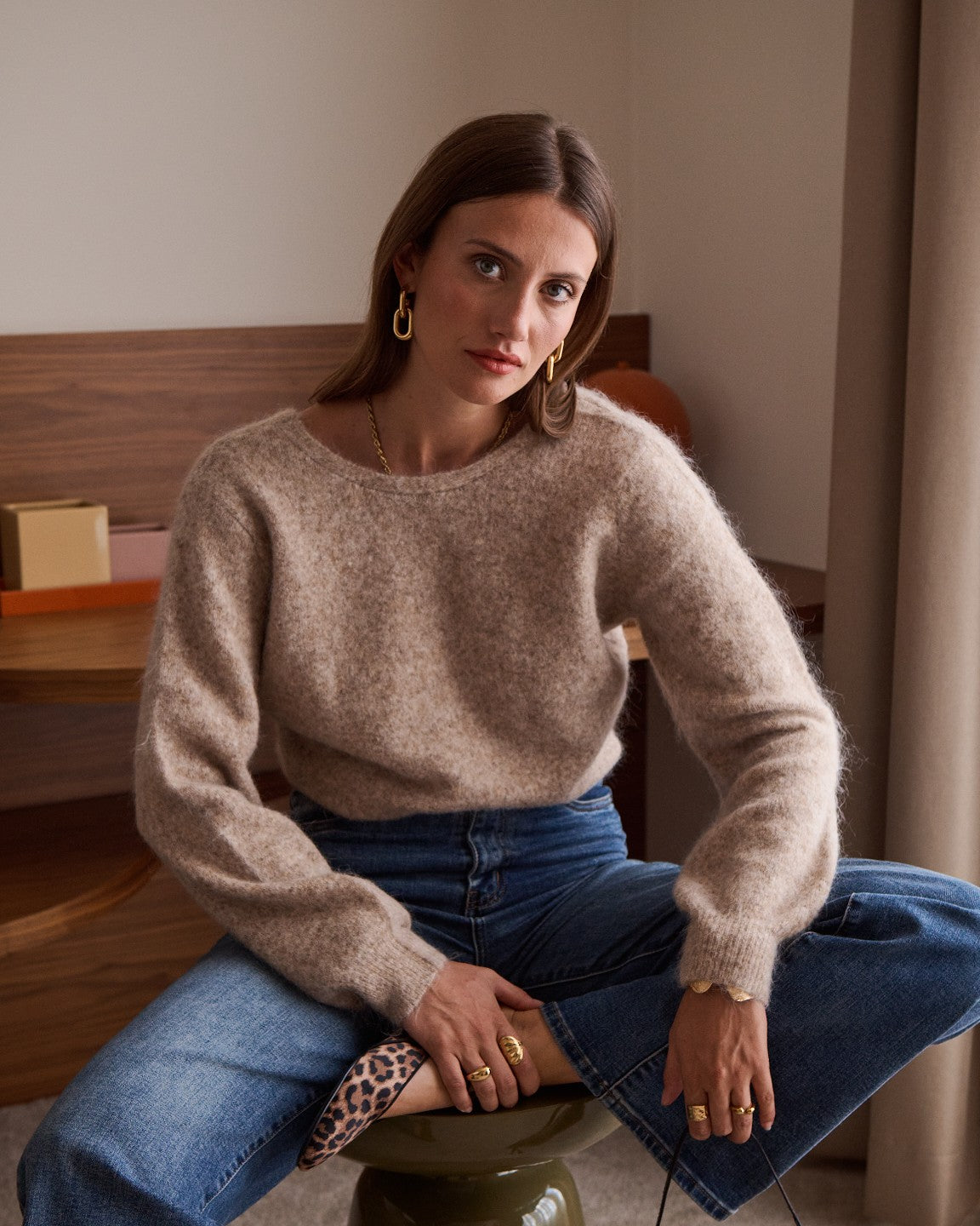Taupe Twist Knit