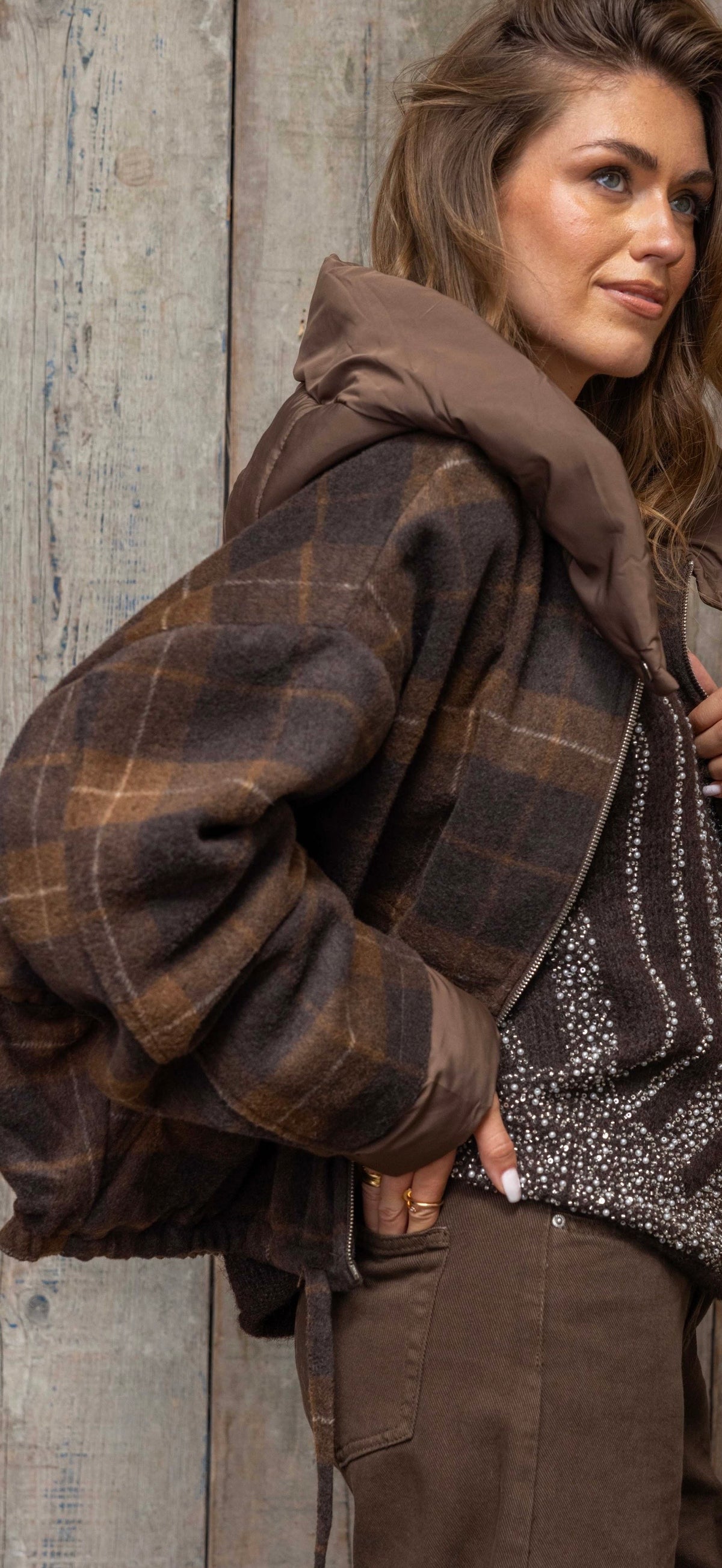 Tartan Hooded Jacket