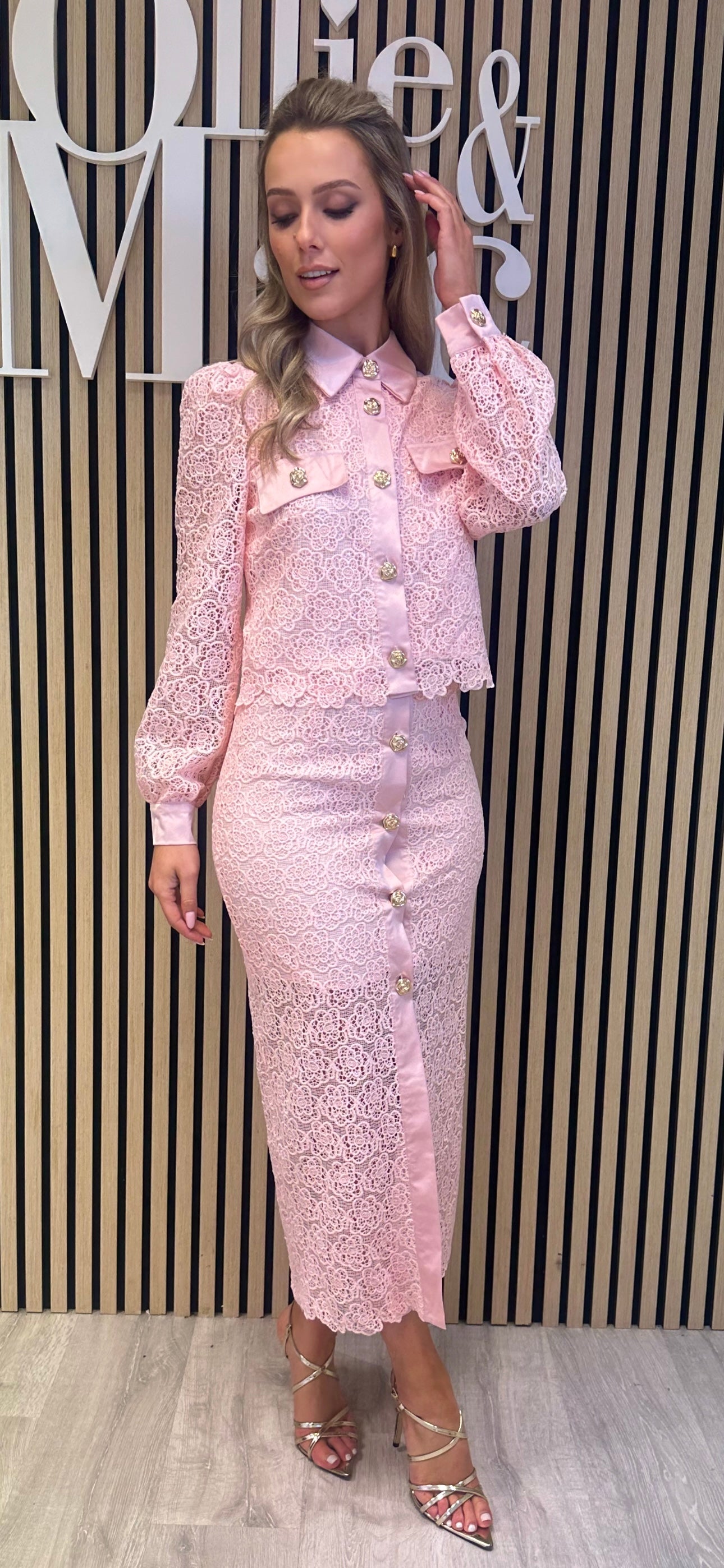 Pink Lace Set