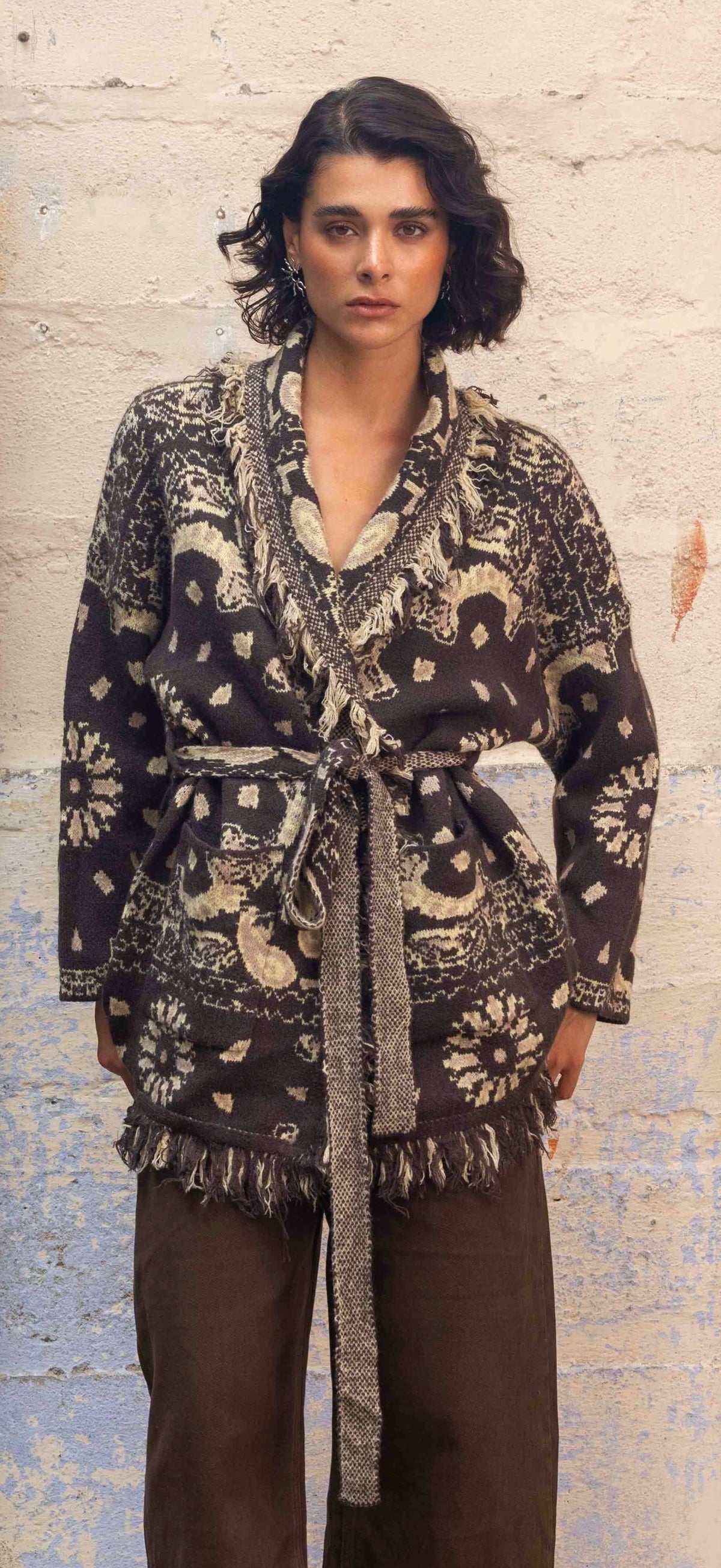 Chocolate Wrap Knit