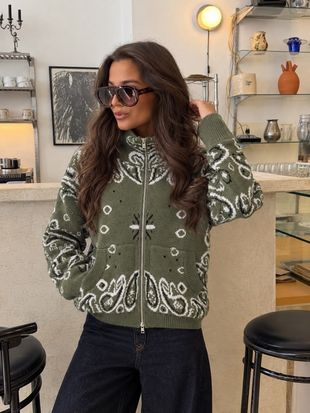 Khaki Paisley