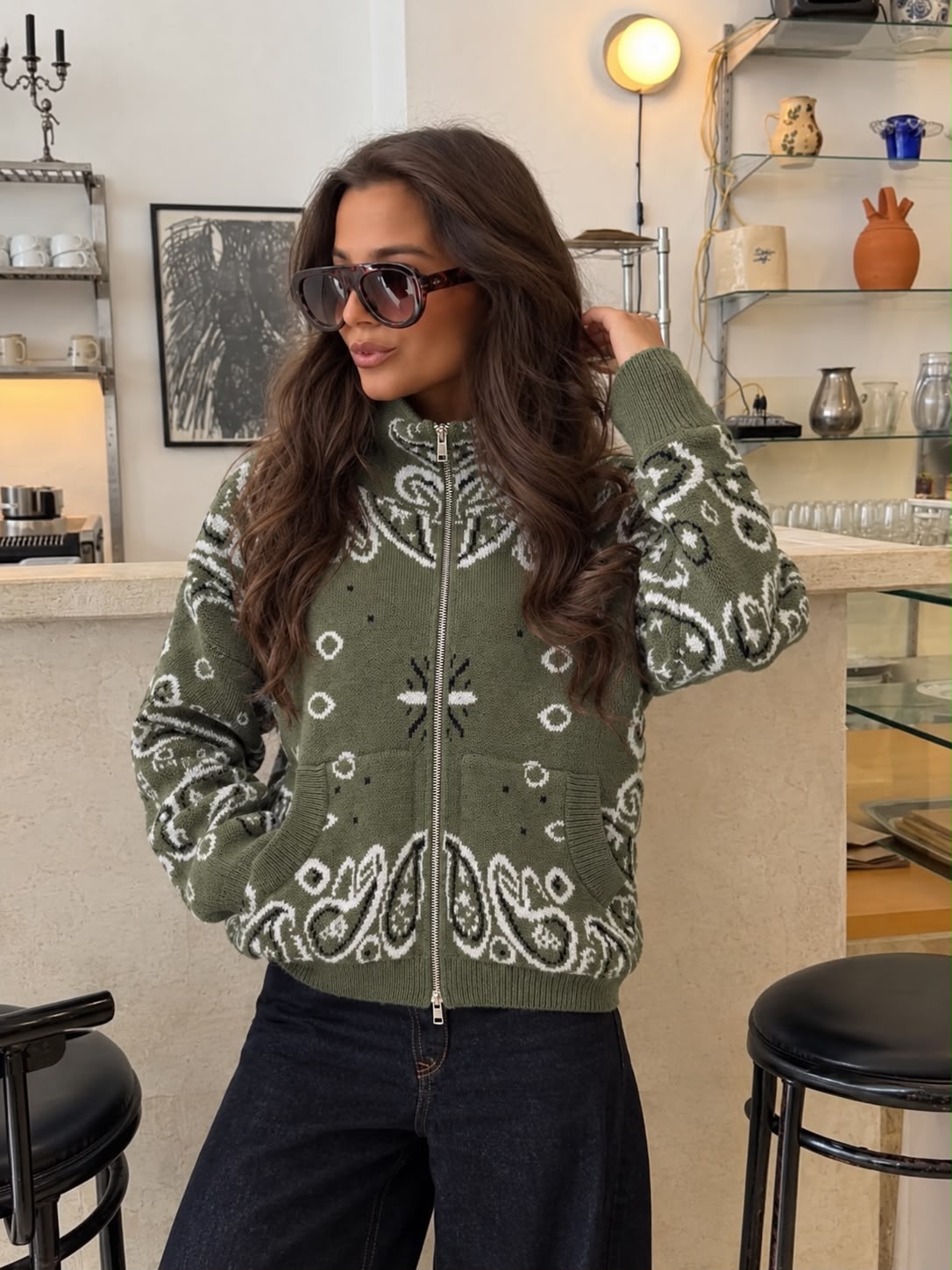 Khaki Paisley