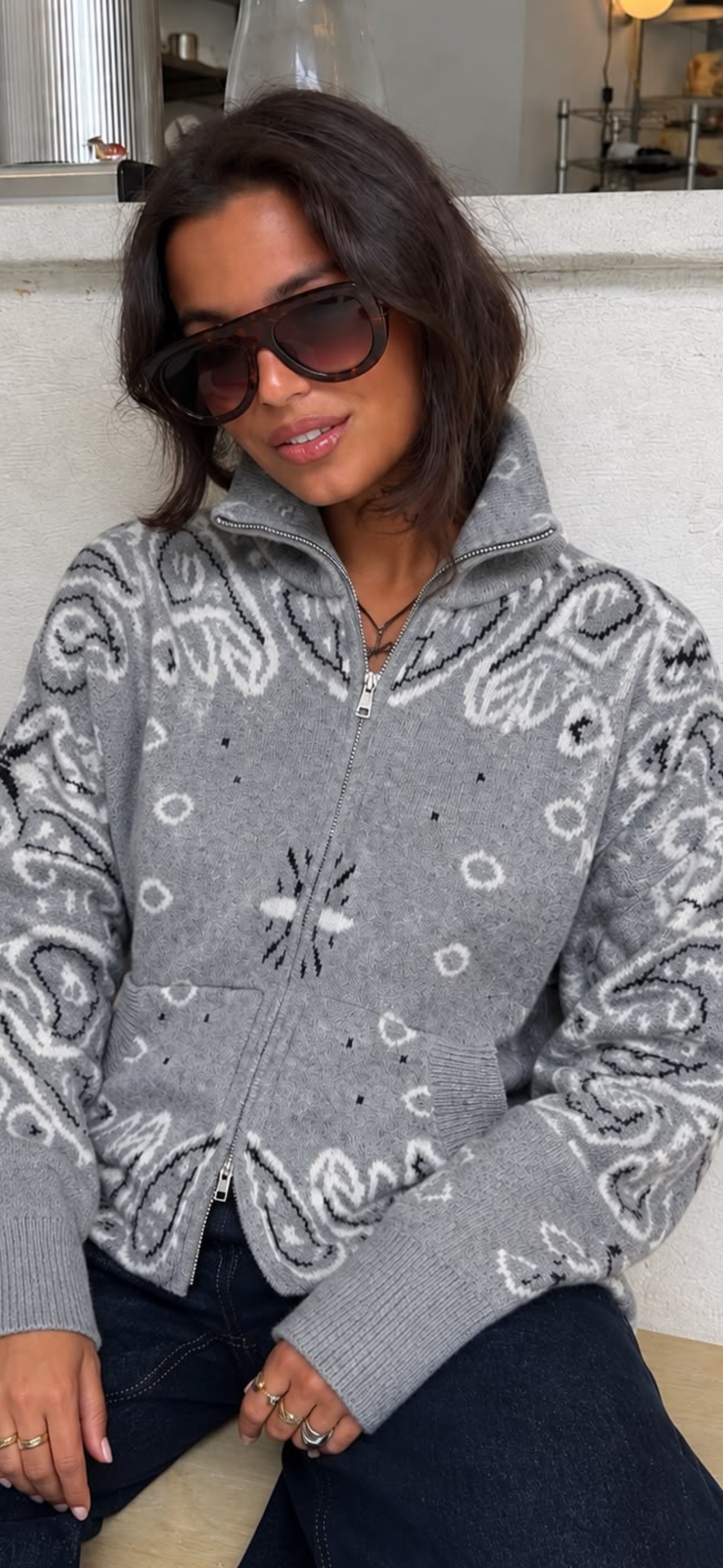 Grey Paisley
