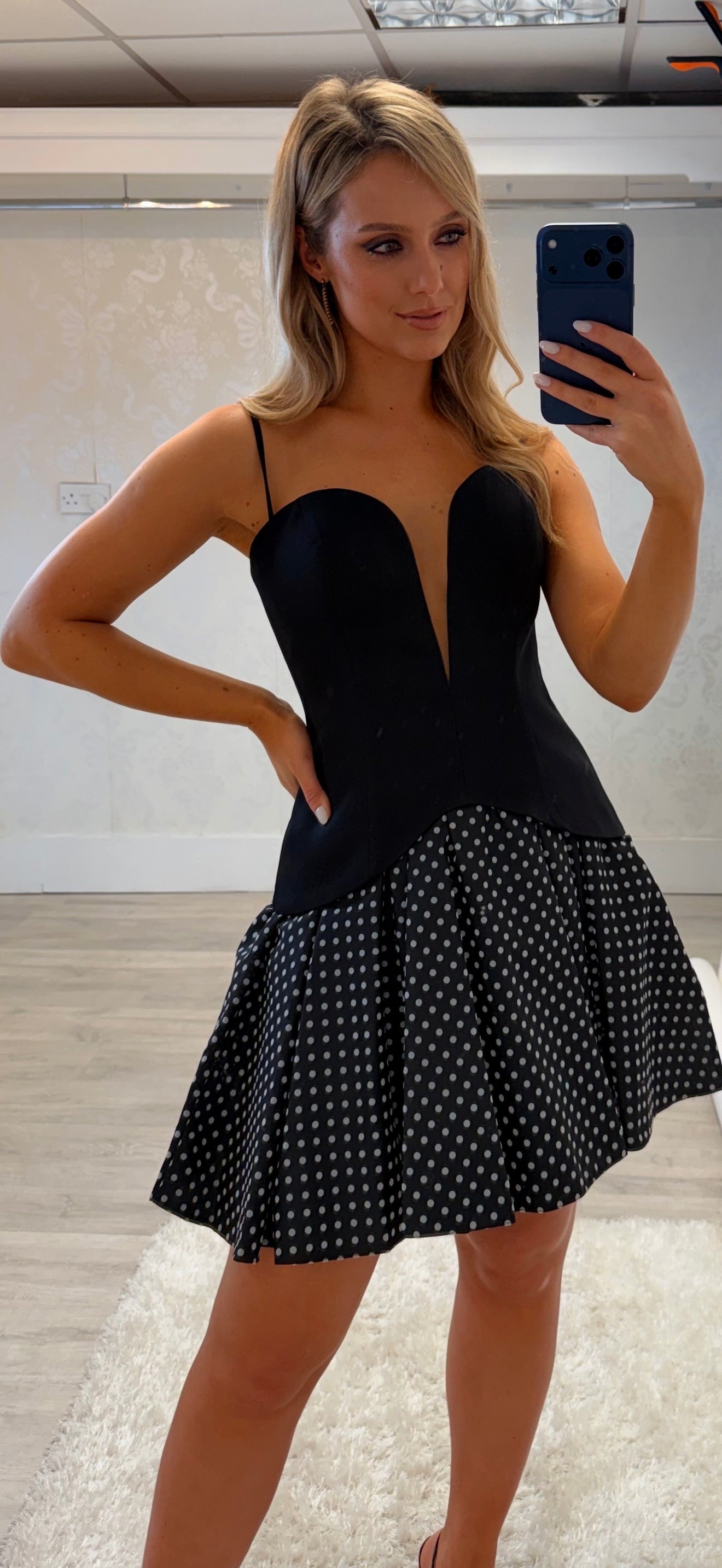 Black Polka Mini