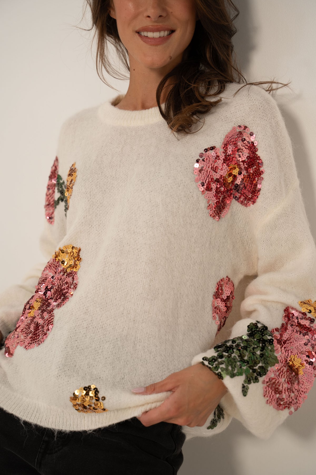 Ivory Sequin Knit