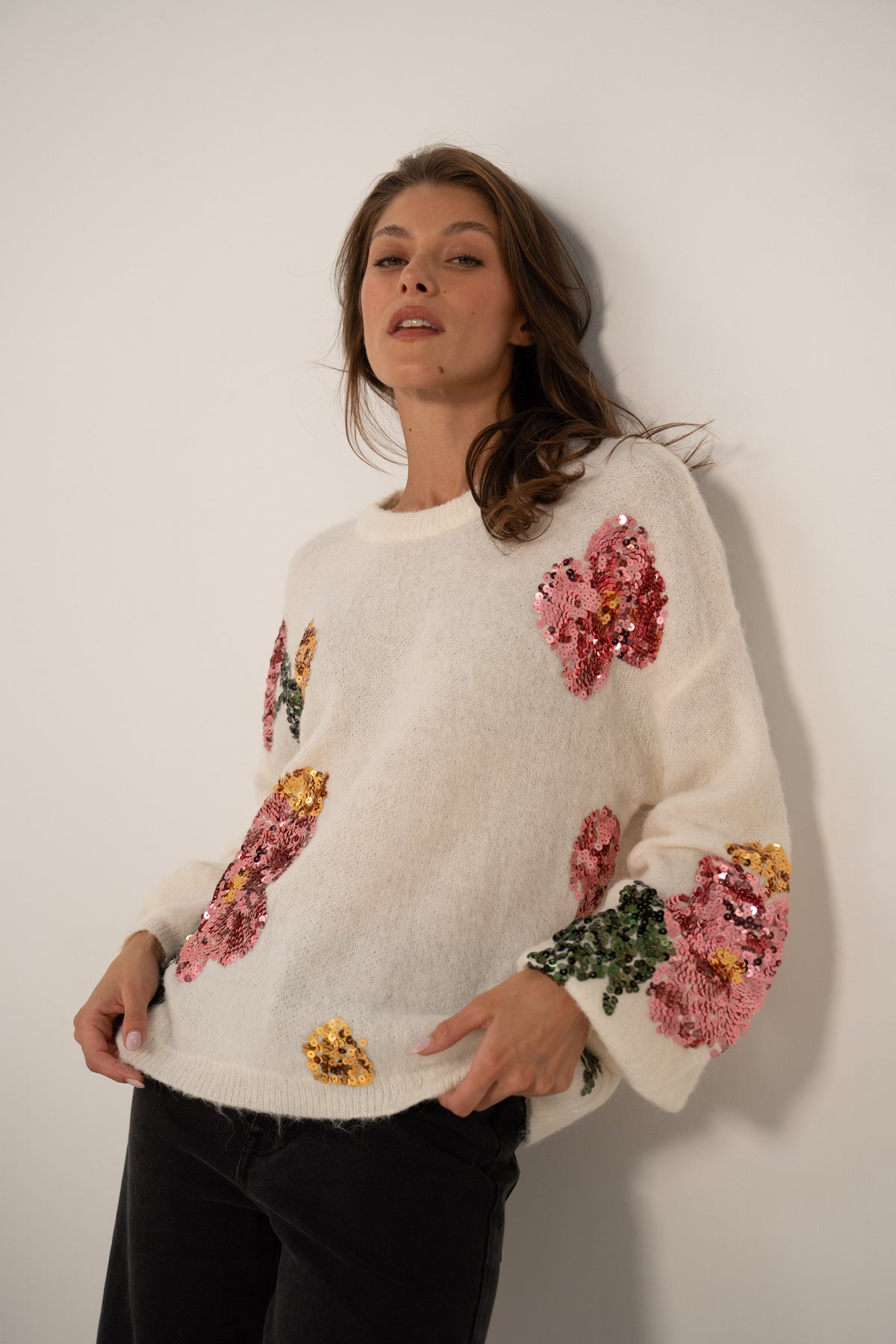 Ivory Sequin Knit
