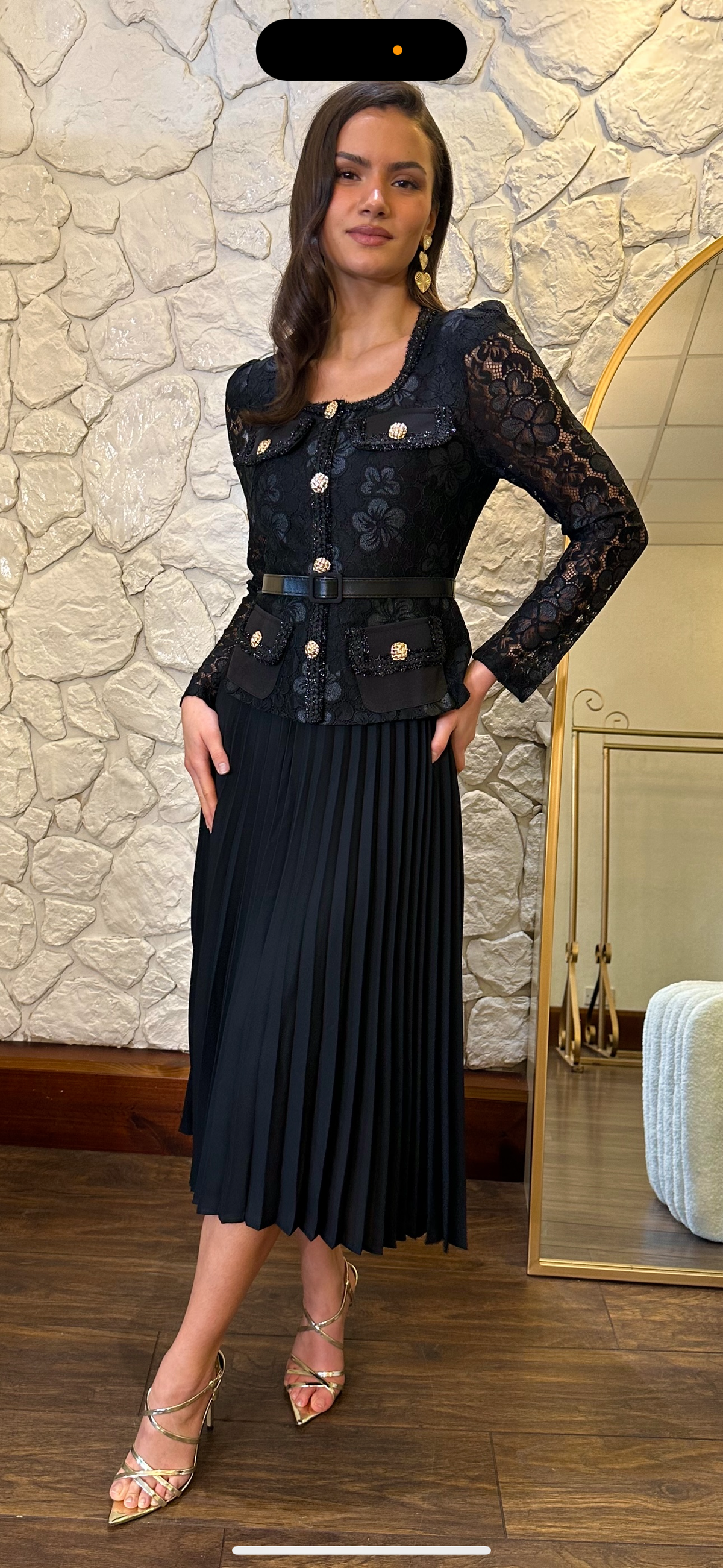 Black Lace Midi