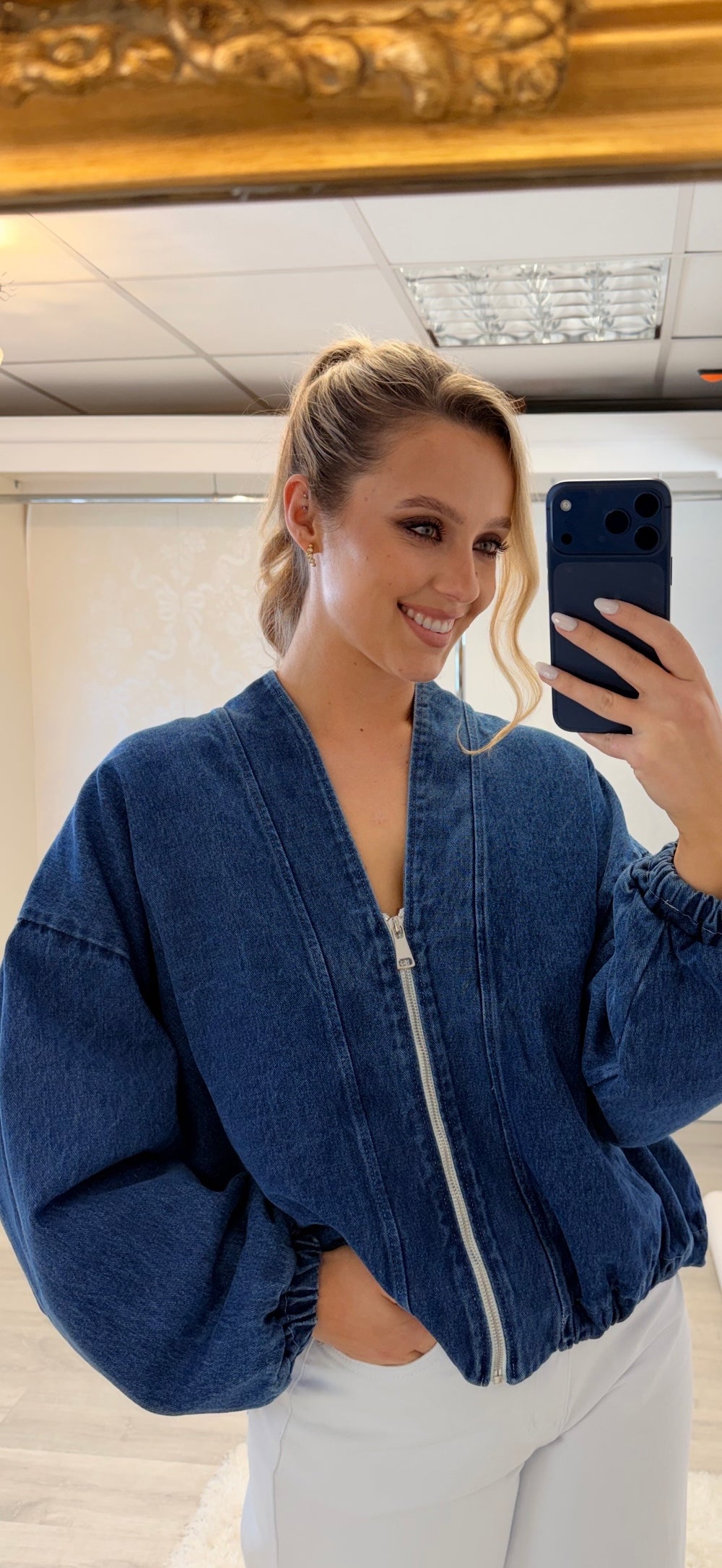 Zip Denim Jacket