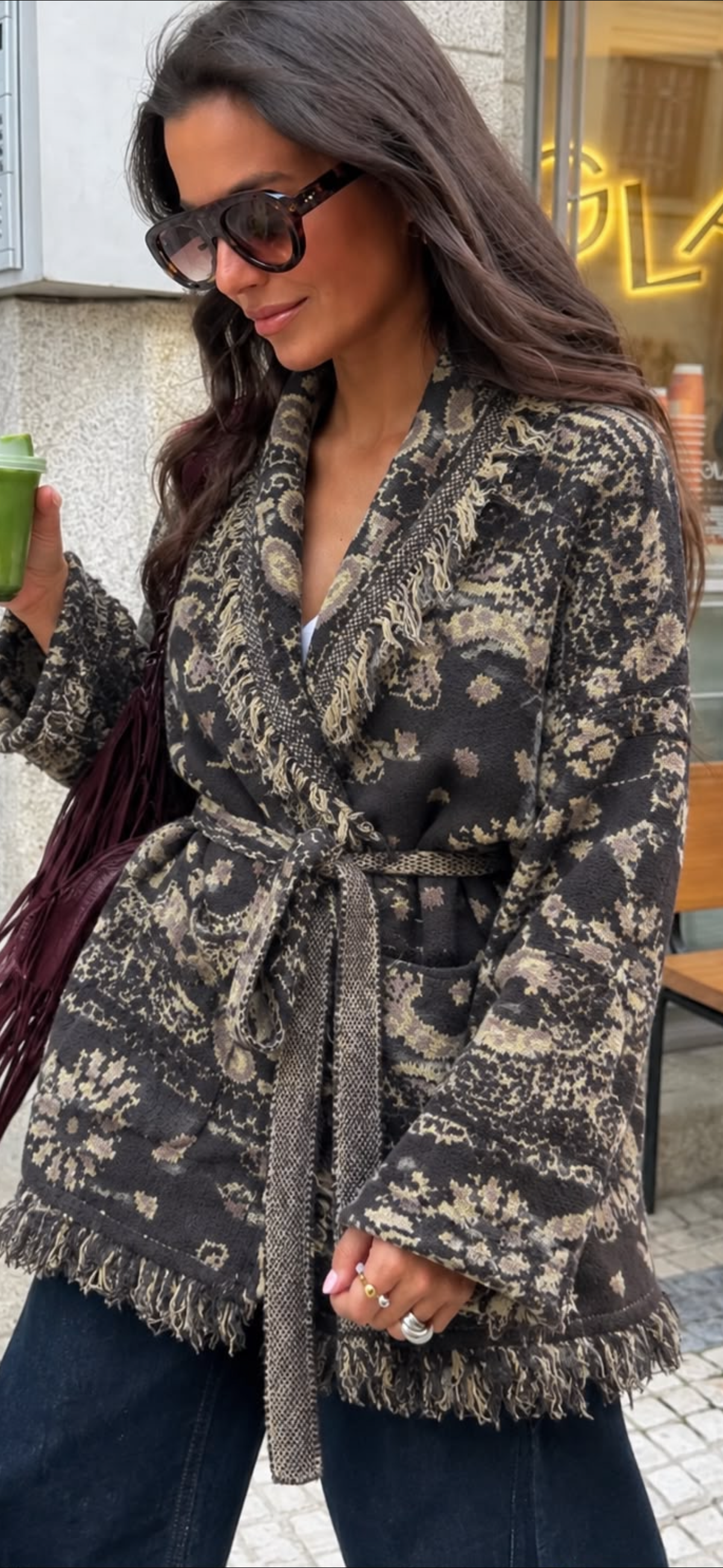Chocolate Wrap Knit