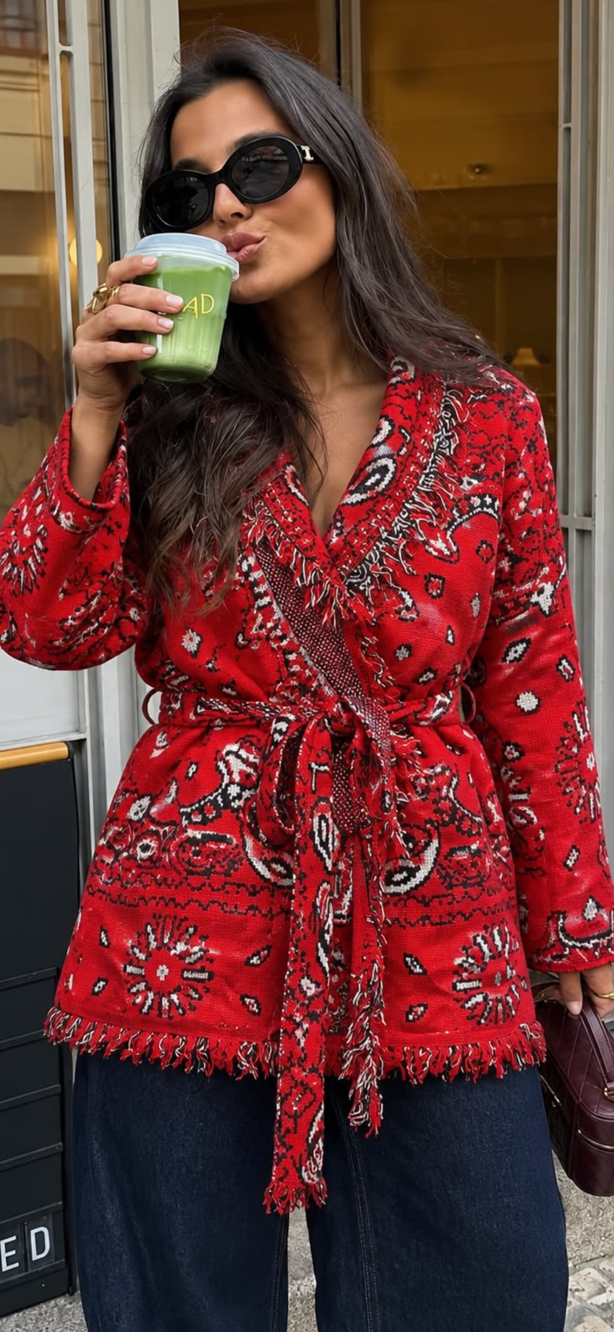 Red Wrap Cardi