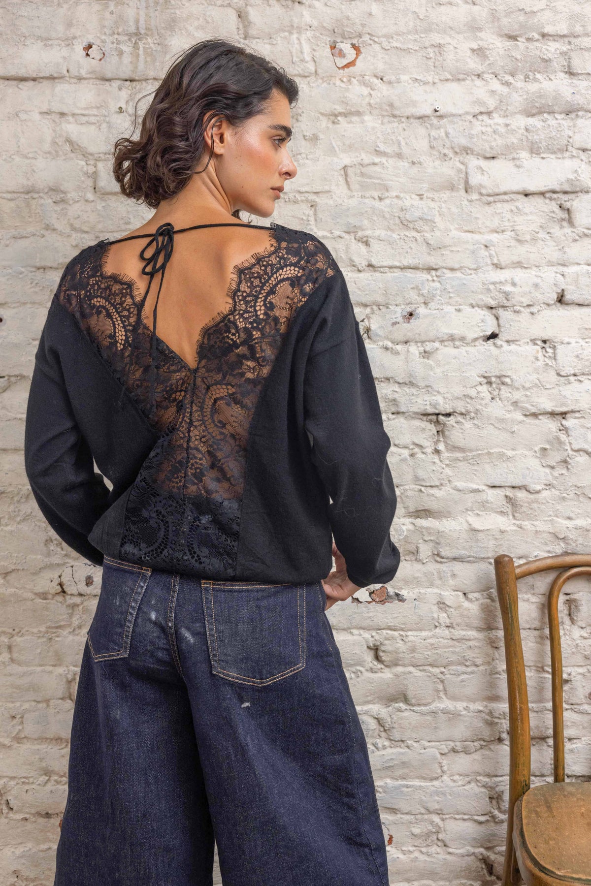 Lace Back Knit