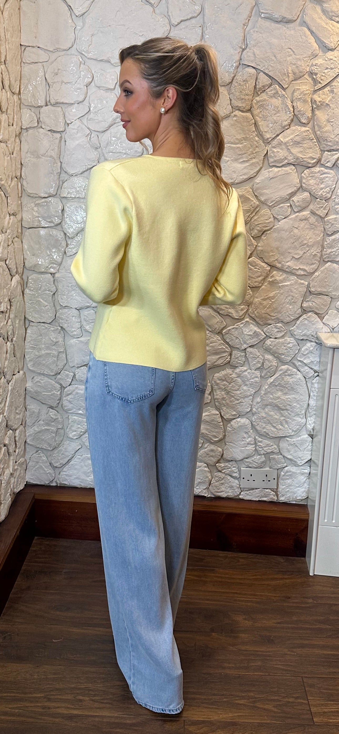 Lemon Button Cardi