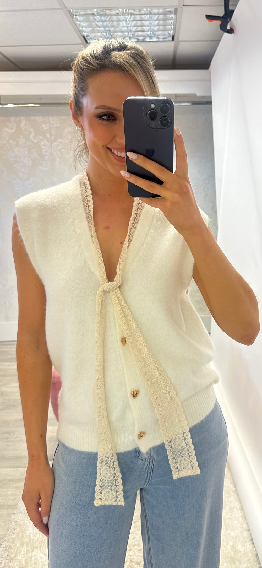Ecru Tie Waistcoat