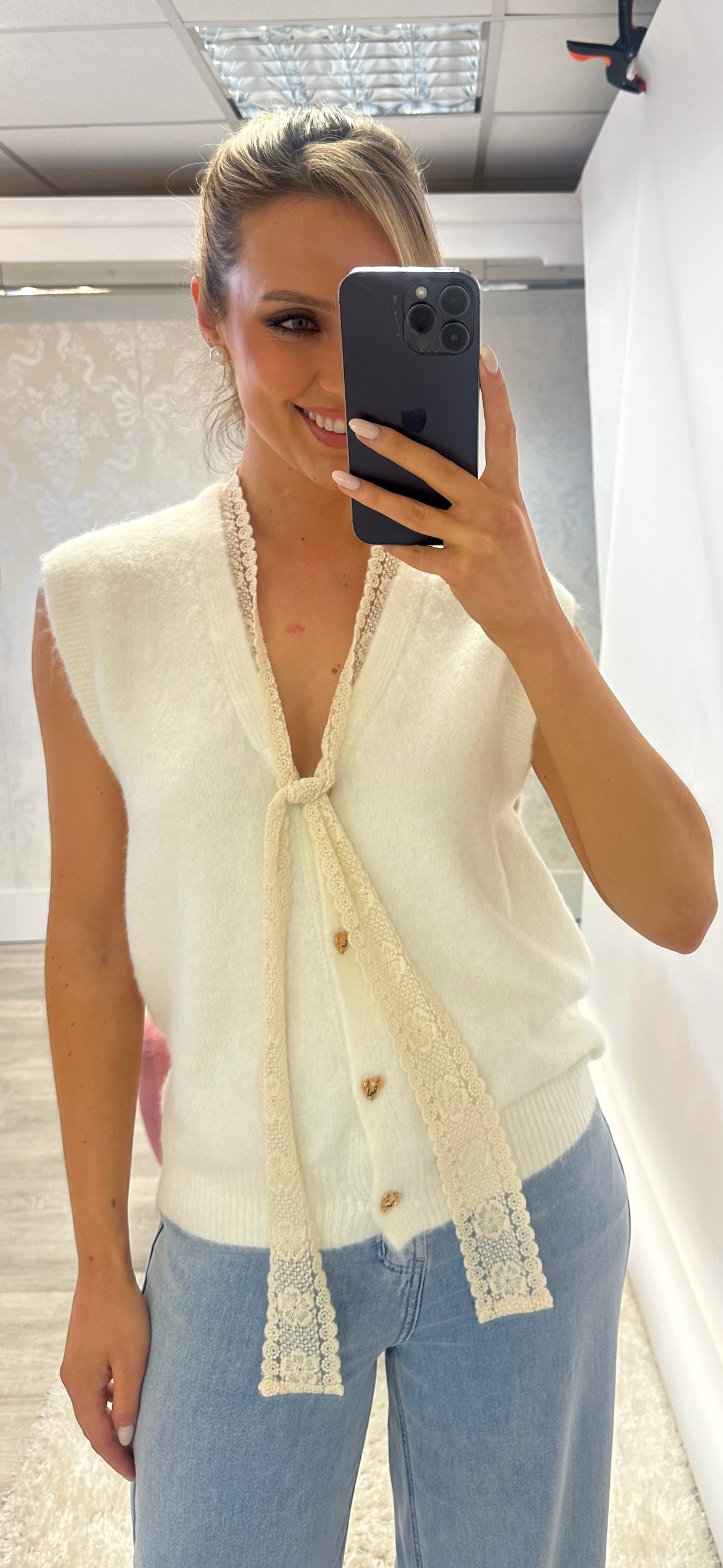 Ecru Tie Waistcoat