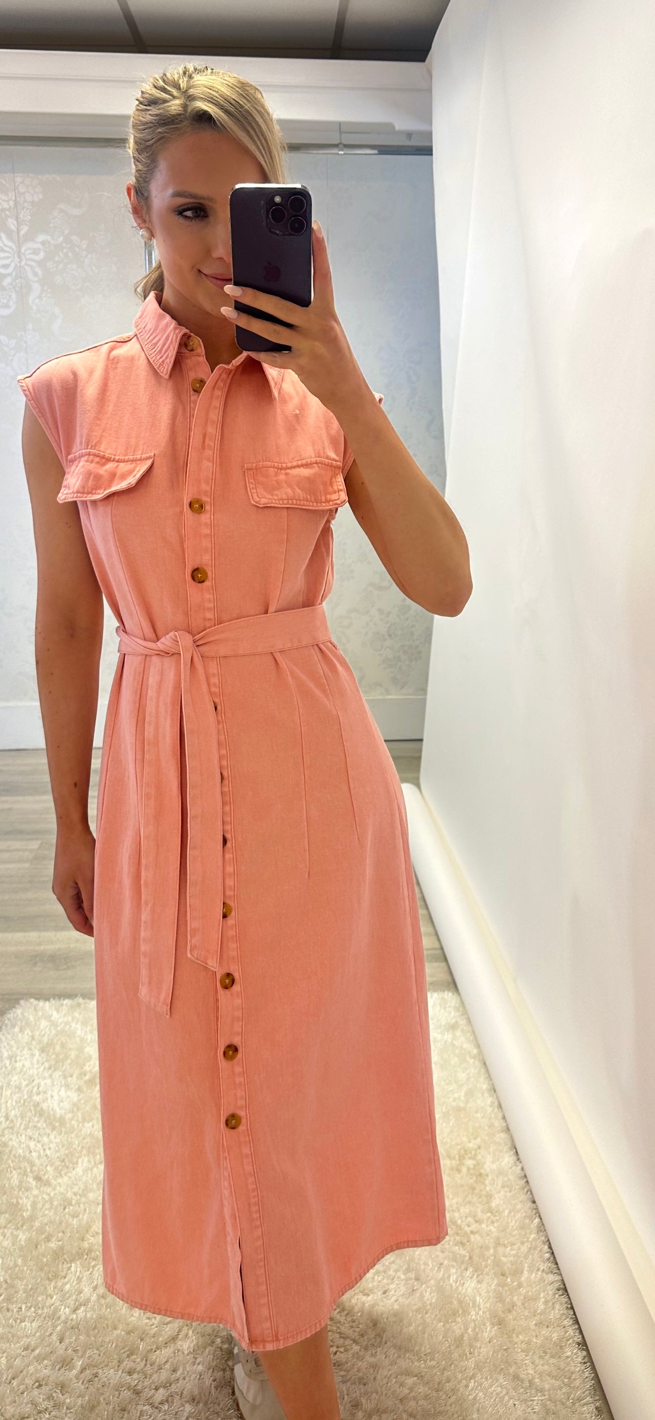 Pink Midi Denim