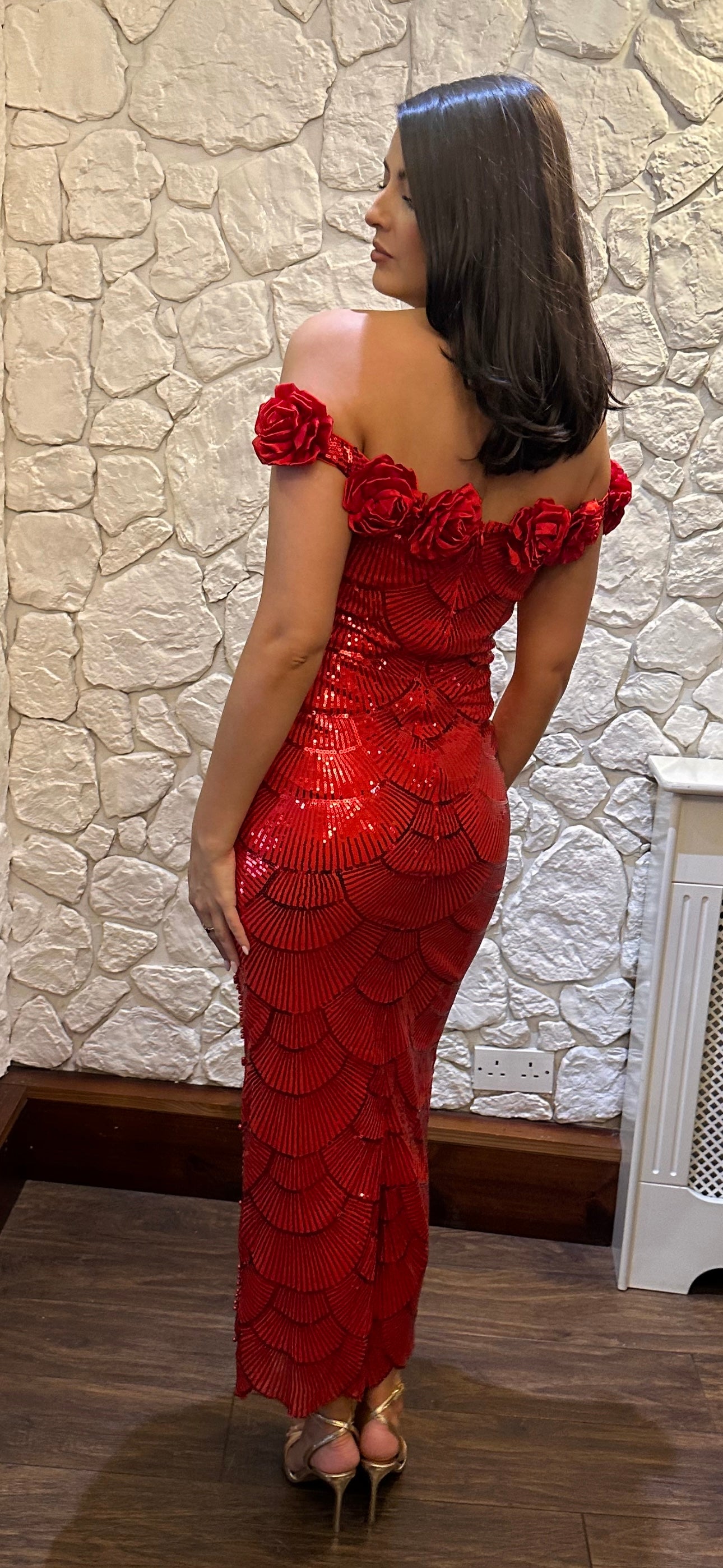 Red Sparkle Midi