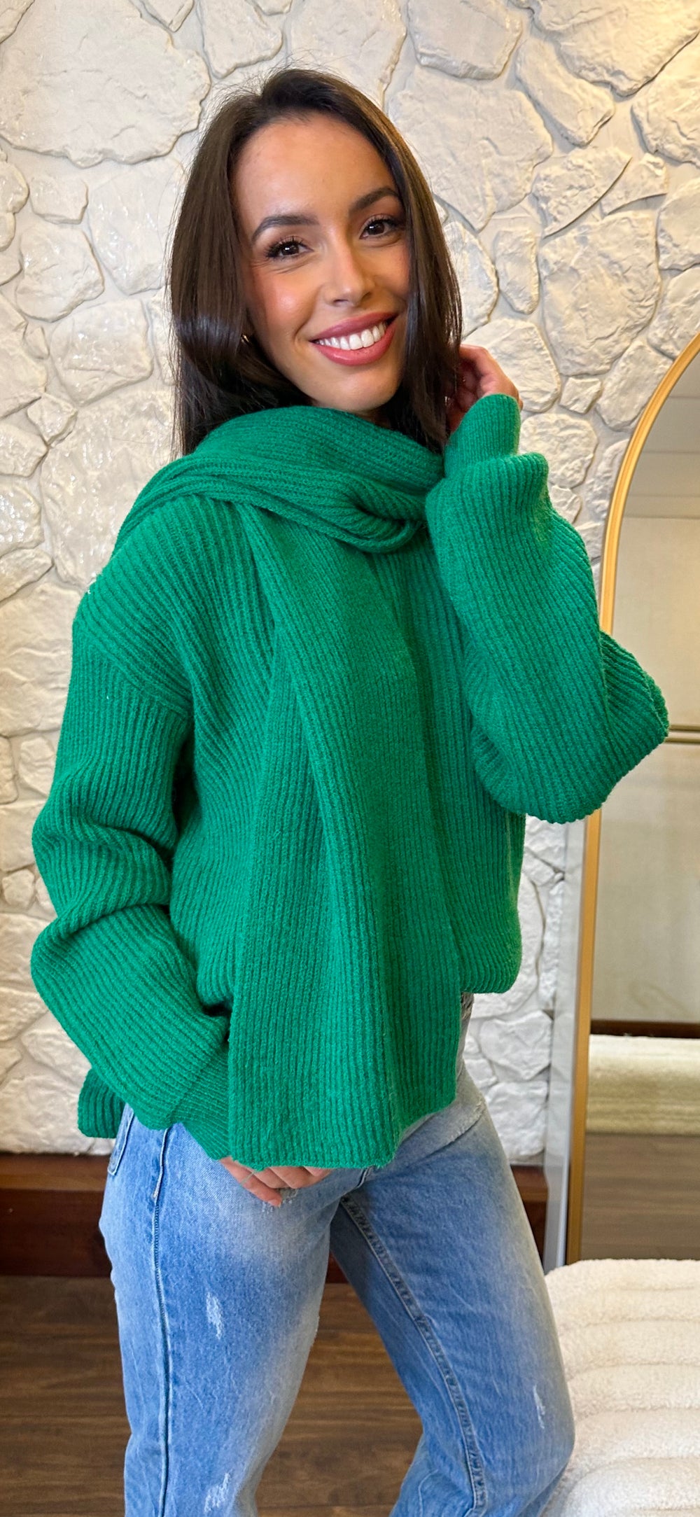 Green Scarf Knit