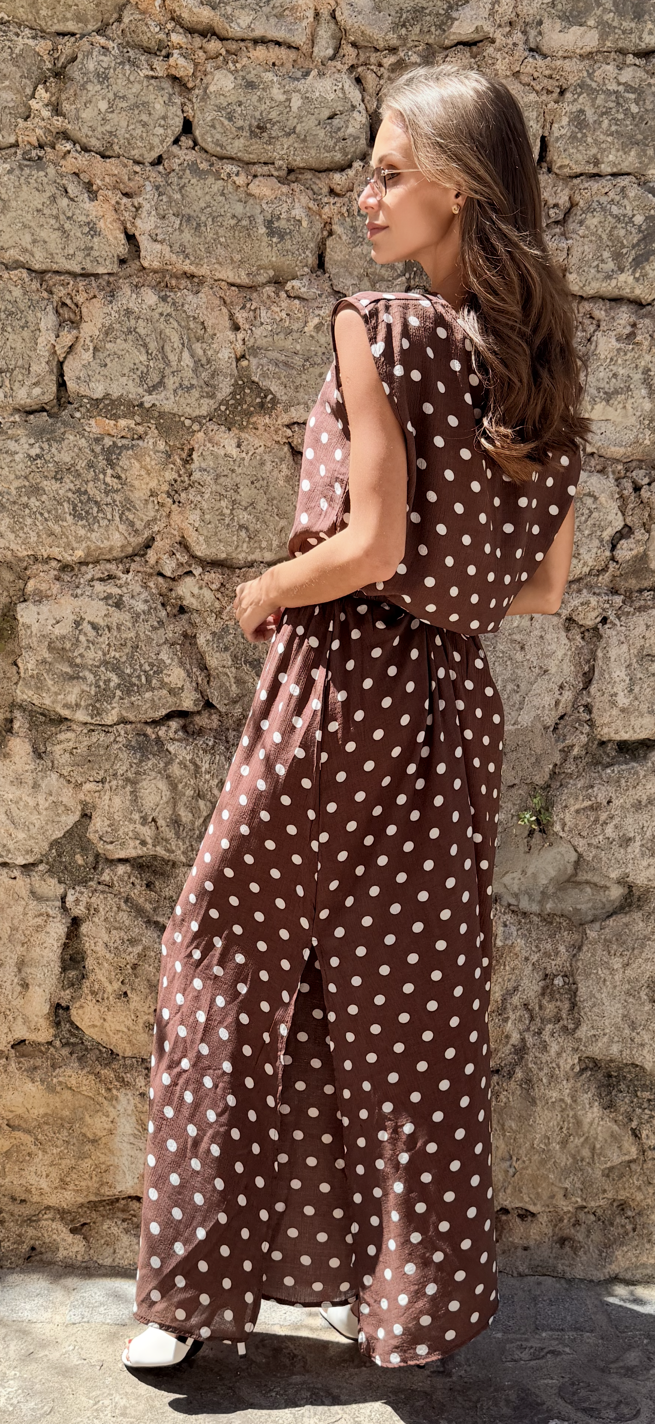 Brown Polka Set