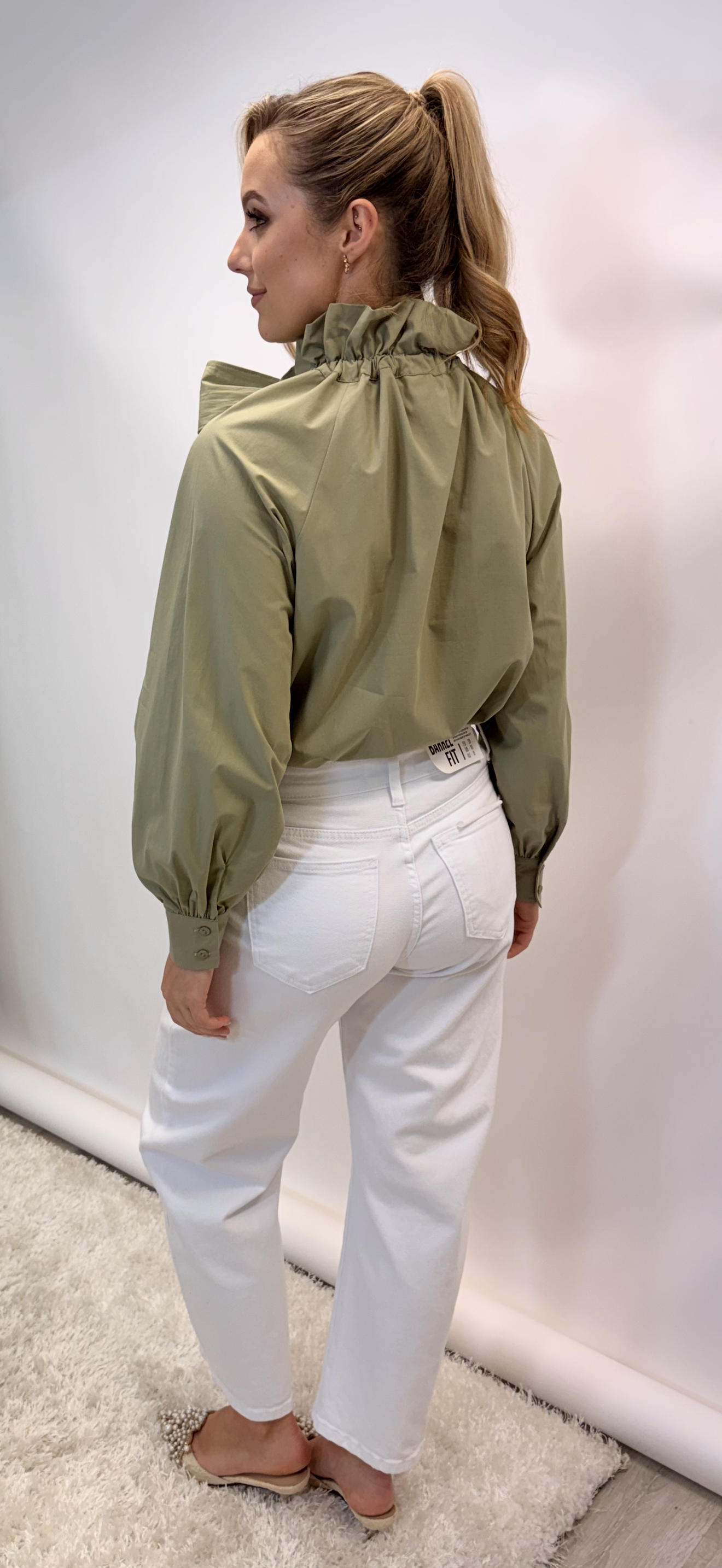 Khaki Bow Shirt