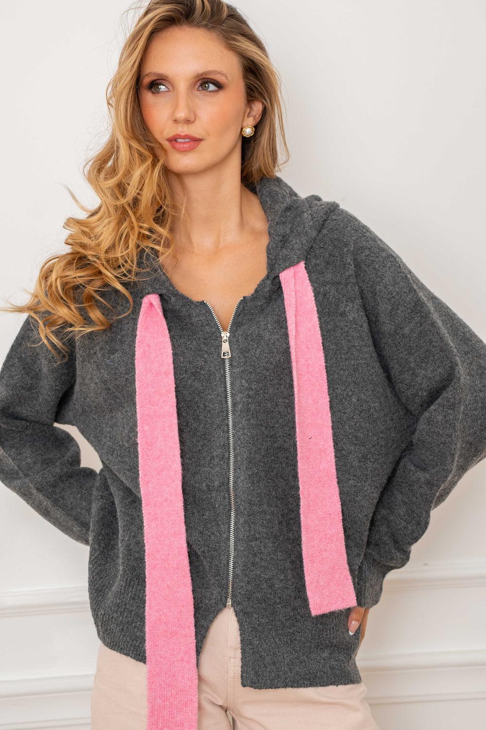 Pink Tie Knit