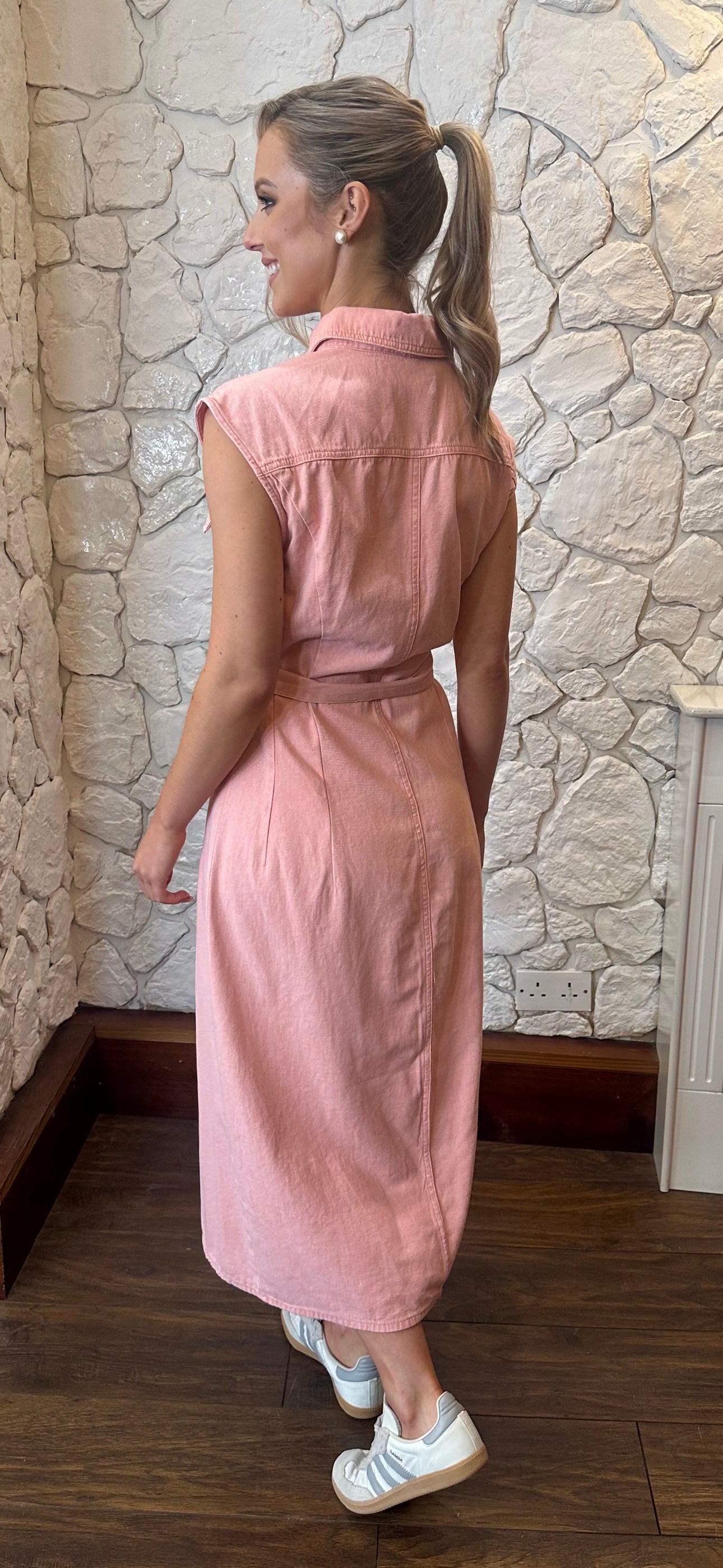 Pink Midi Denim