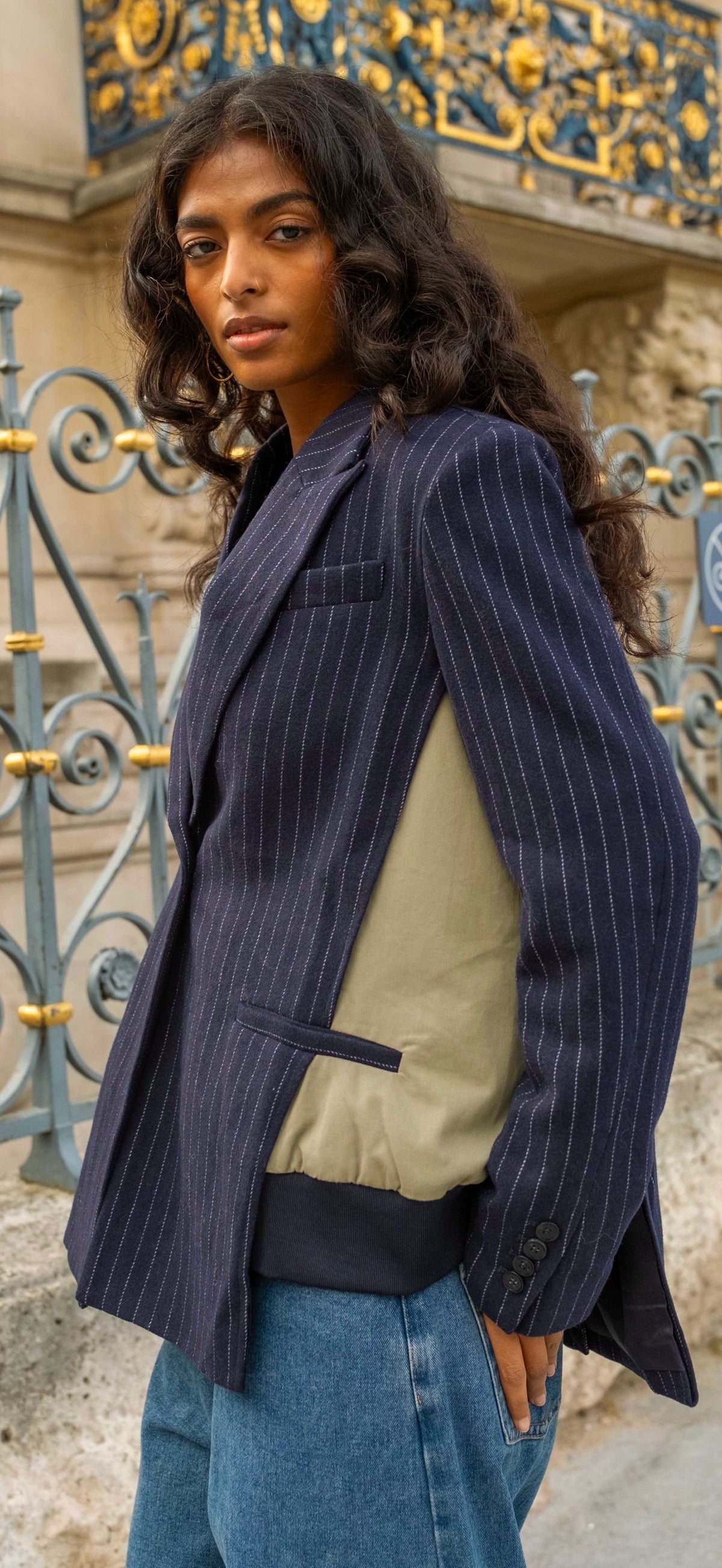 Navy Bomber Blazer