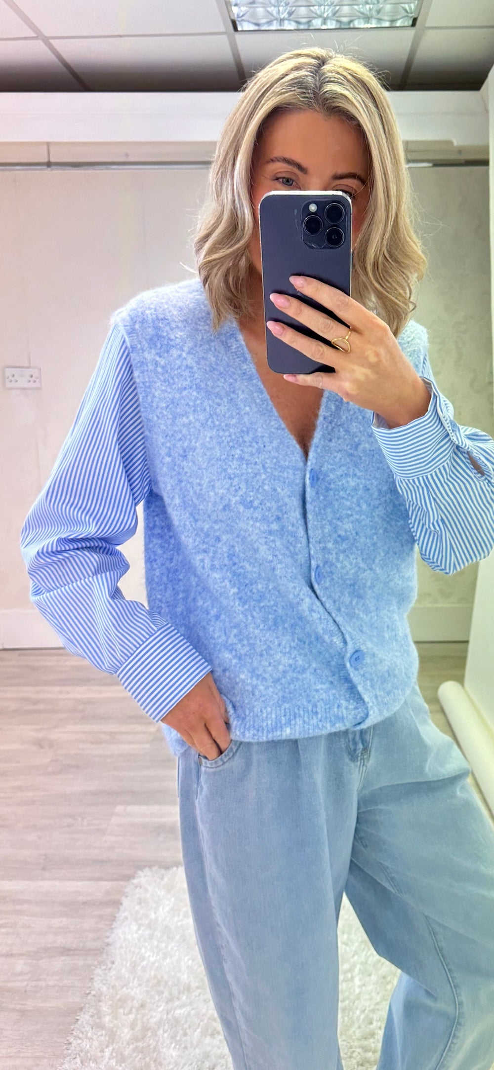 Blue Stripe Knit
