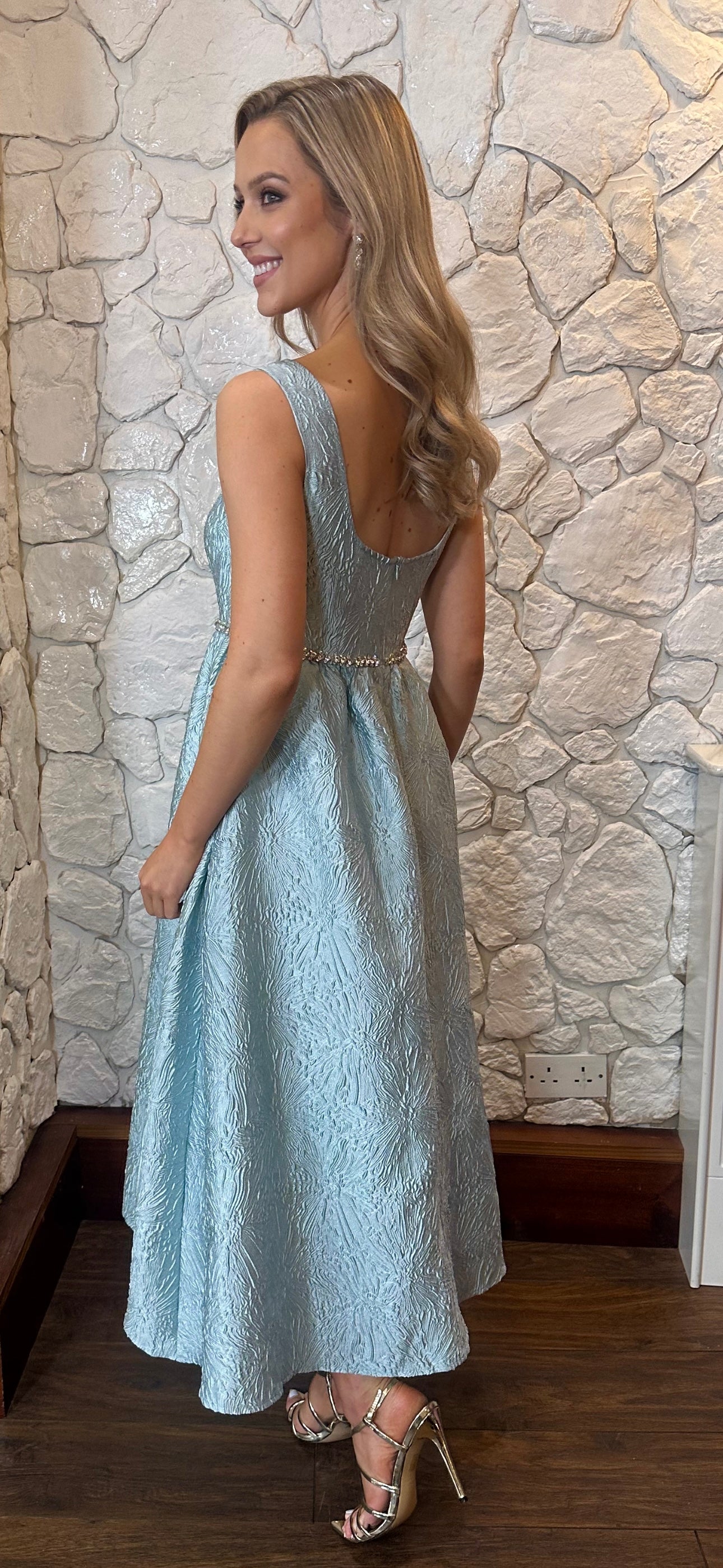 Blue Jacquard Swing