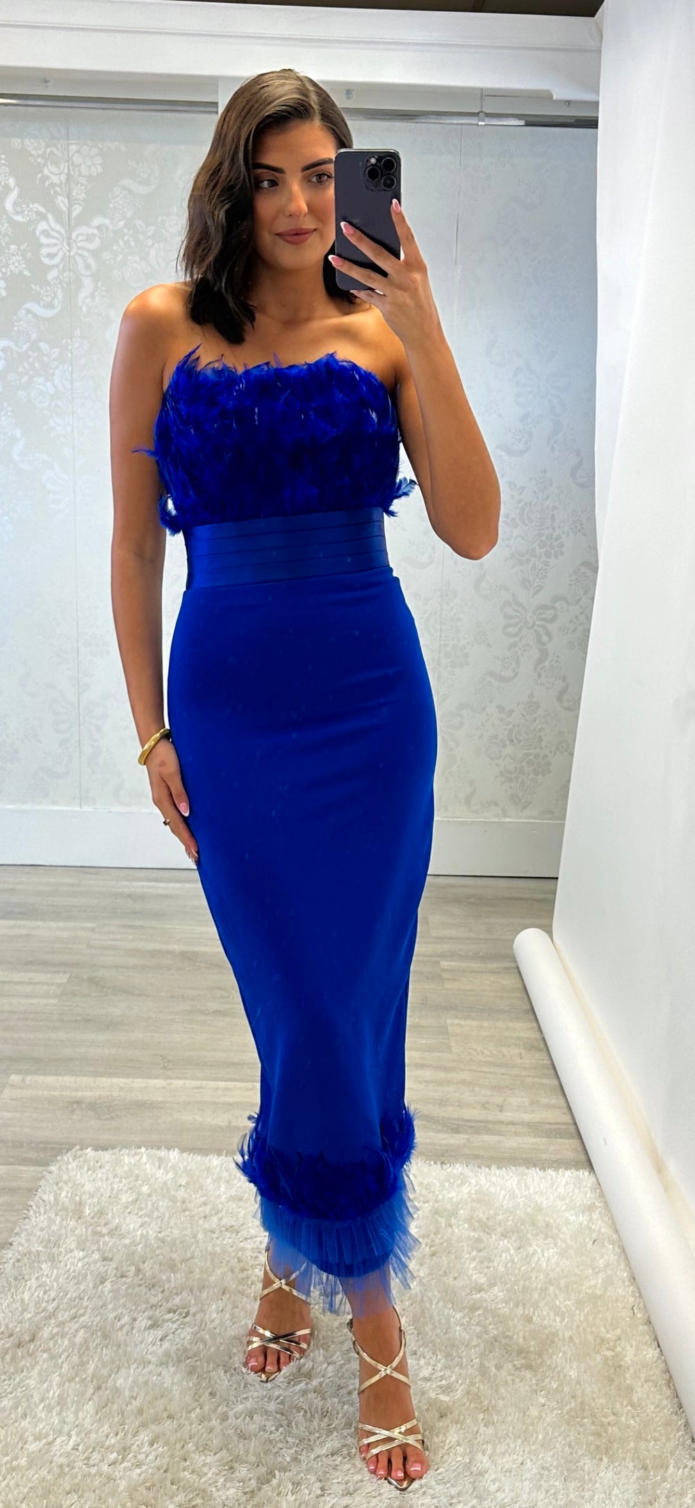 Blue Feather Dress