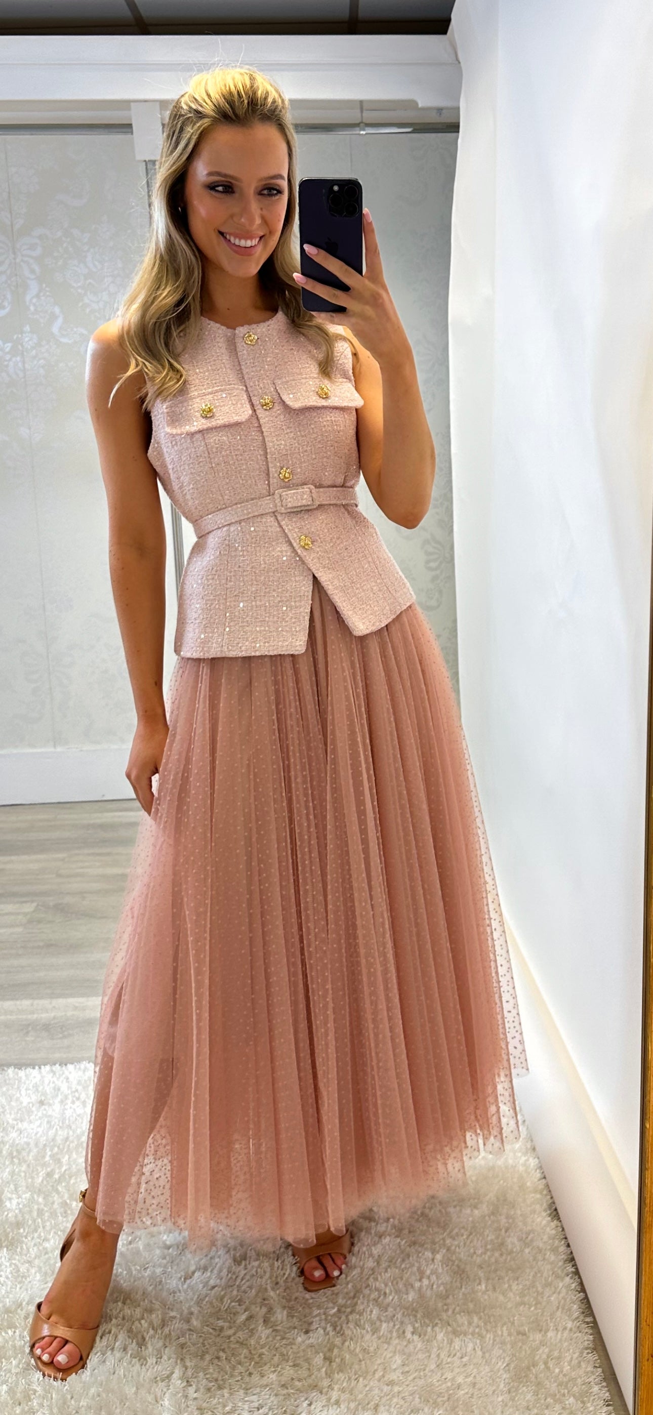 Blush Polka Tulle