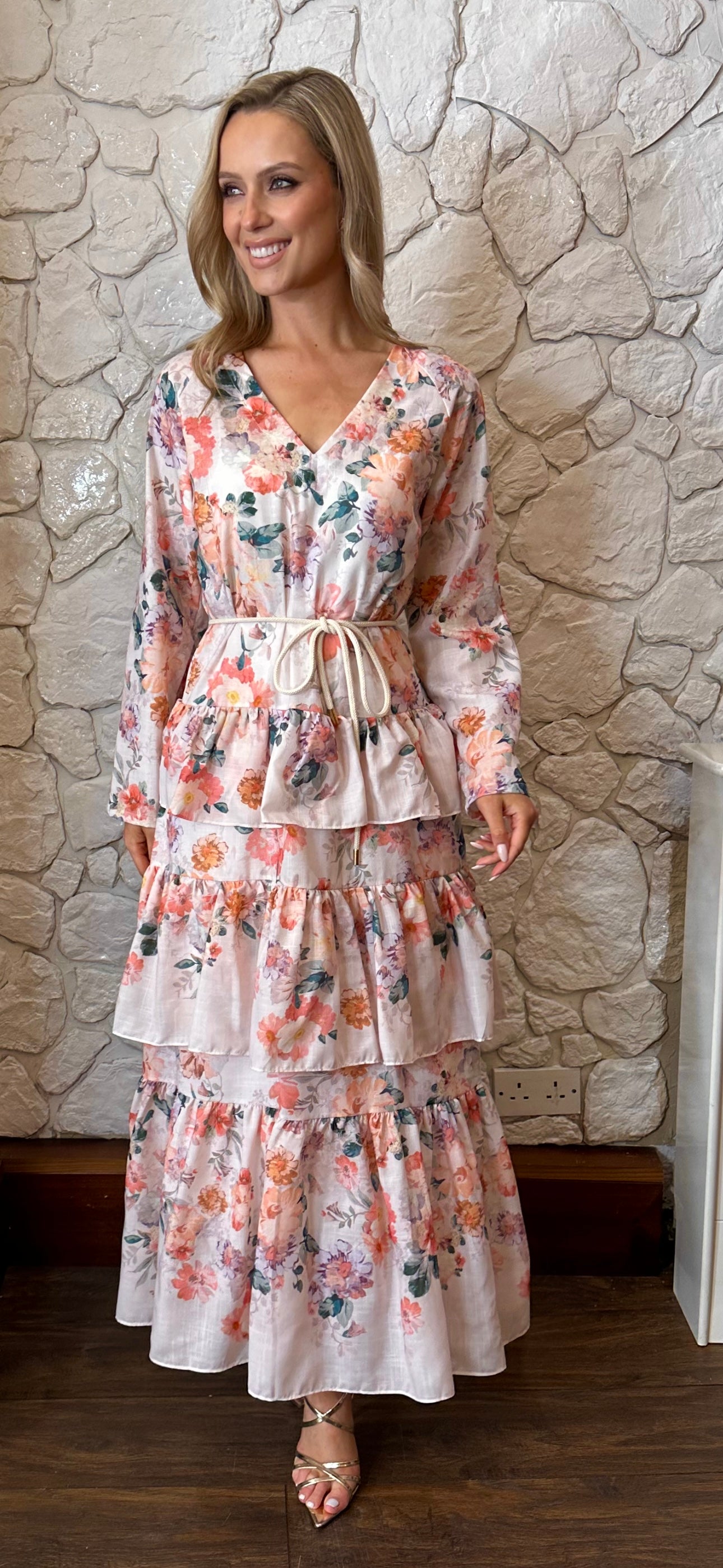 Layered Print Dress