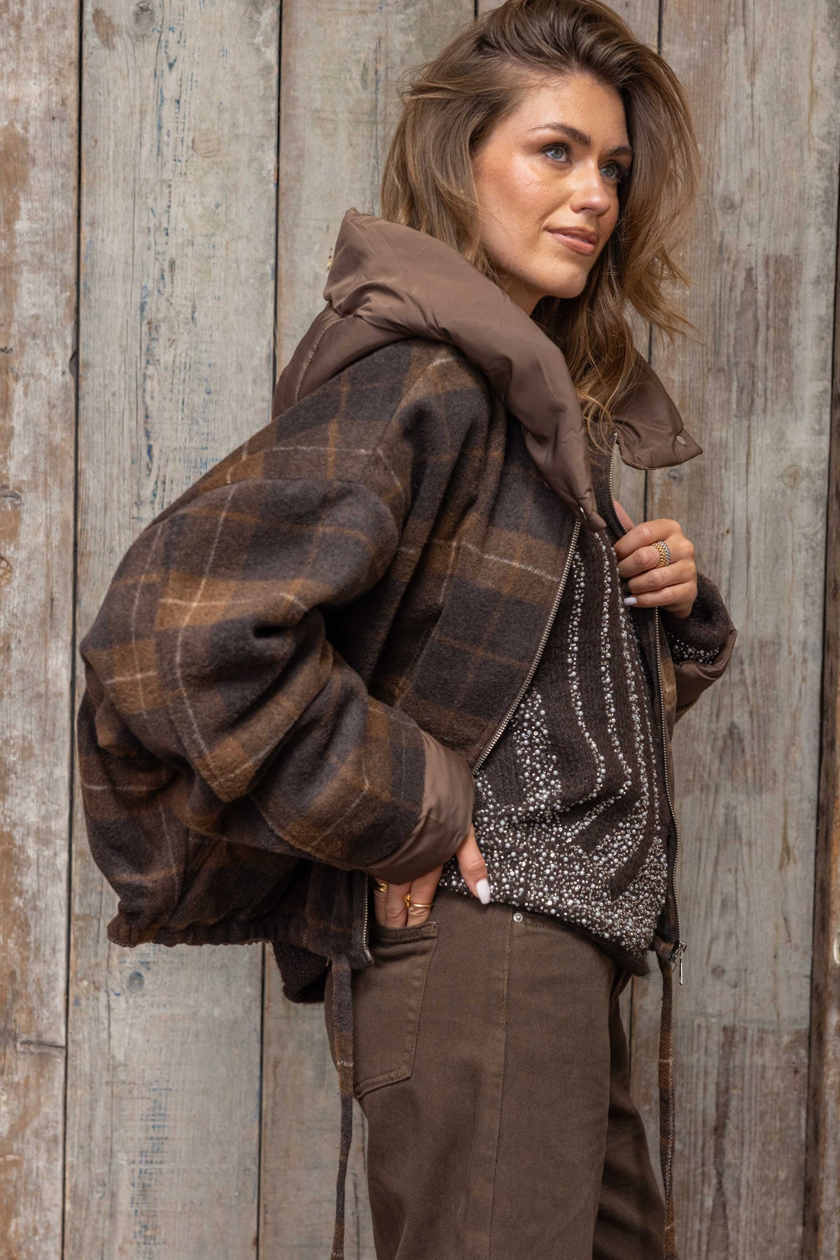 Tartan Hooded Jacket