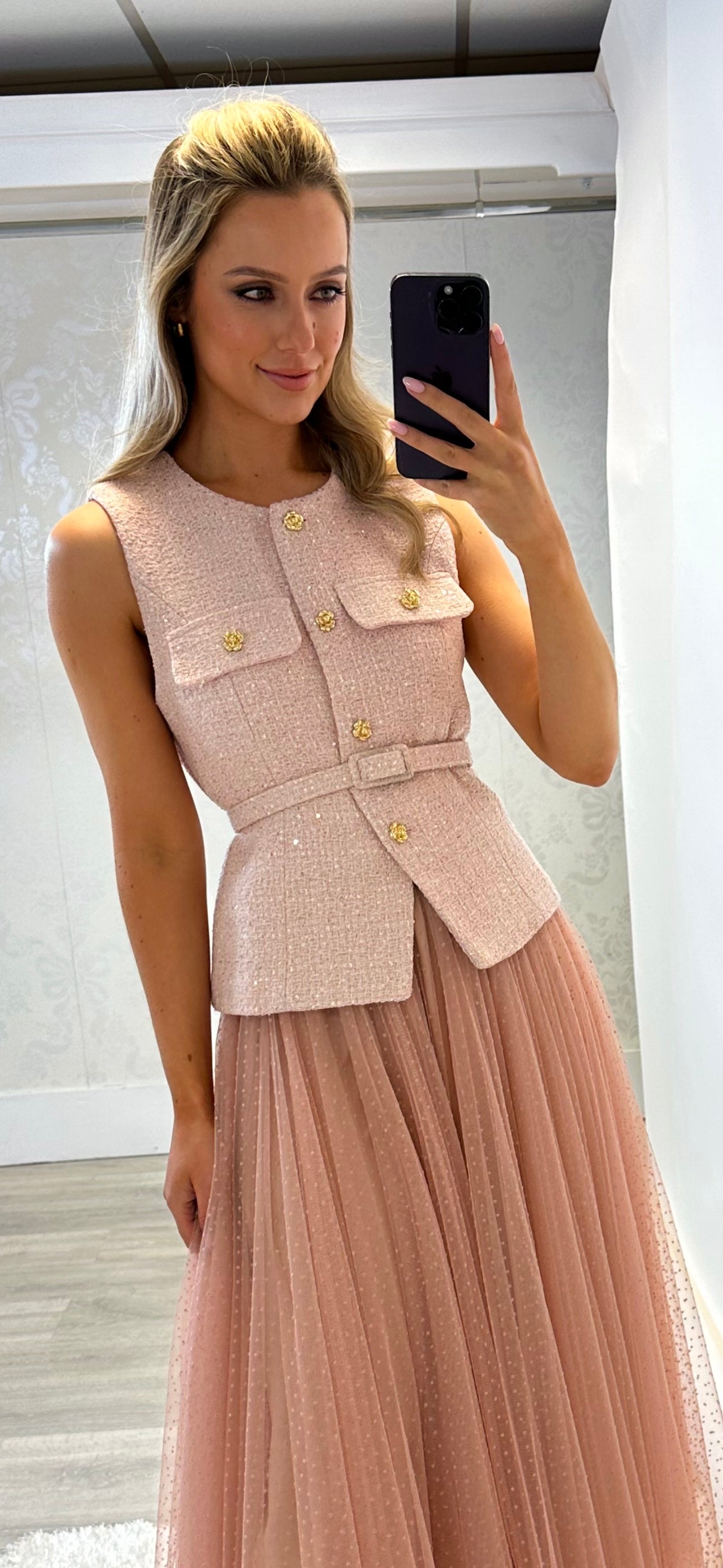Blush Speckle Waistcoat