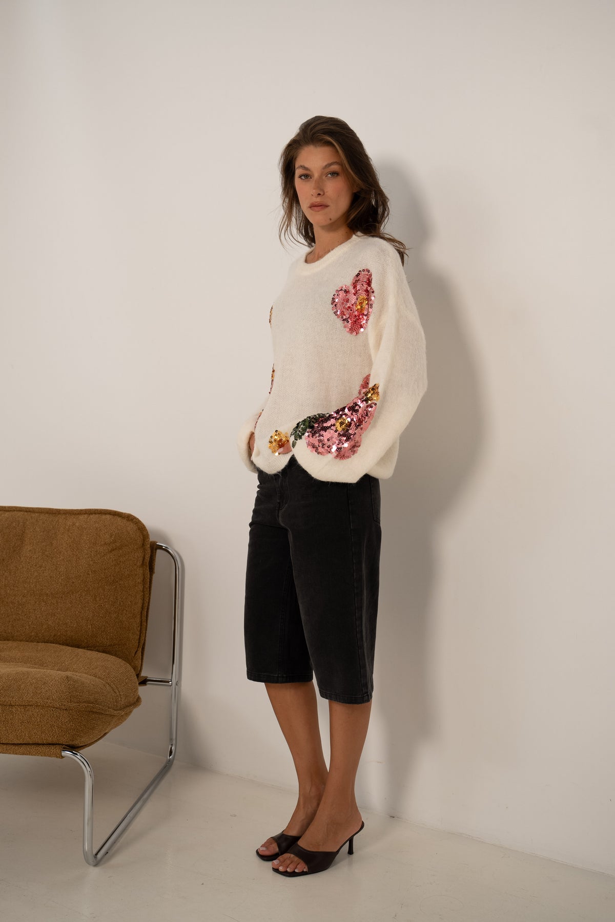 Ivory Sequin Knit