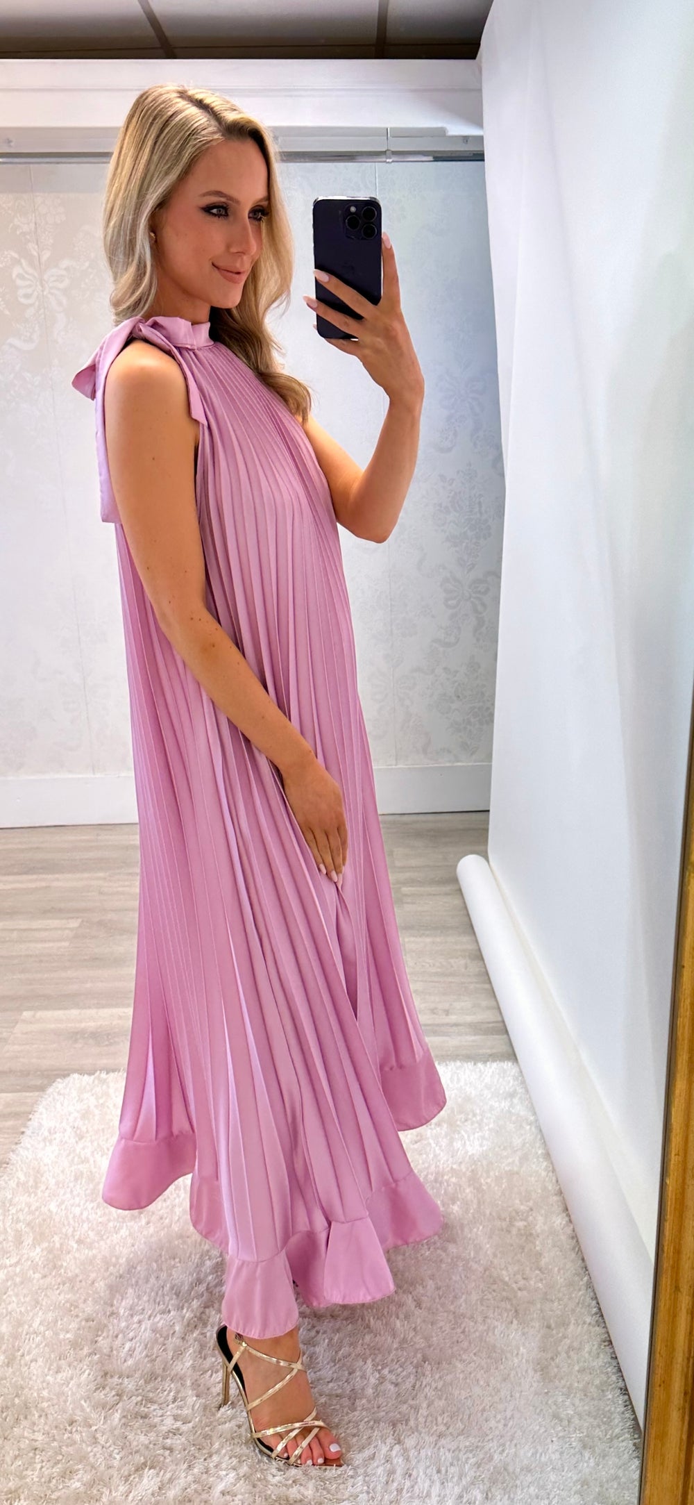 Lilac Pleat Dress