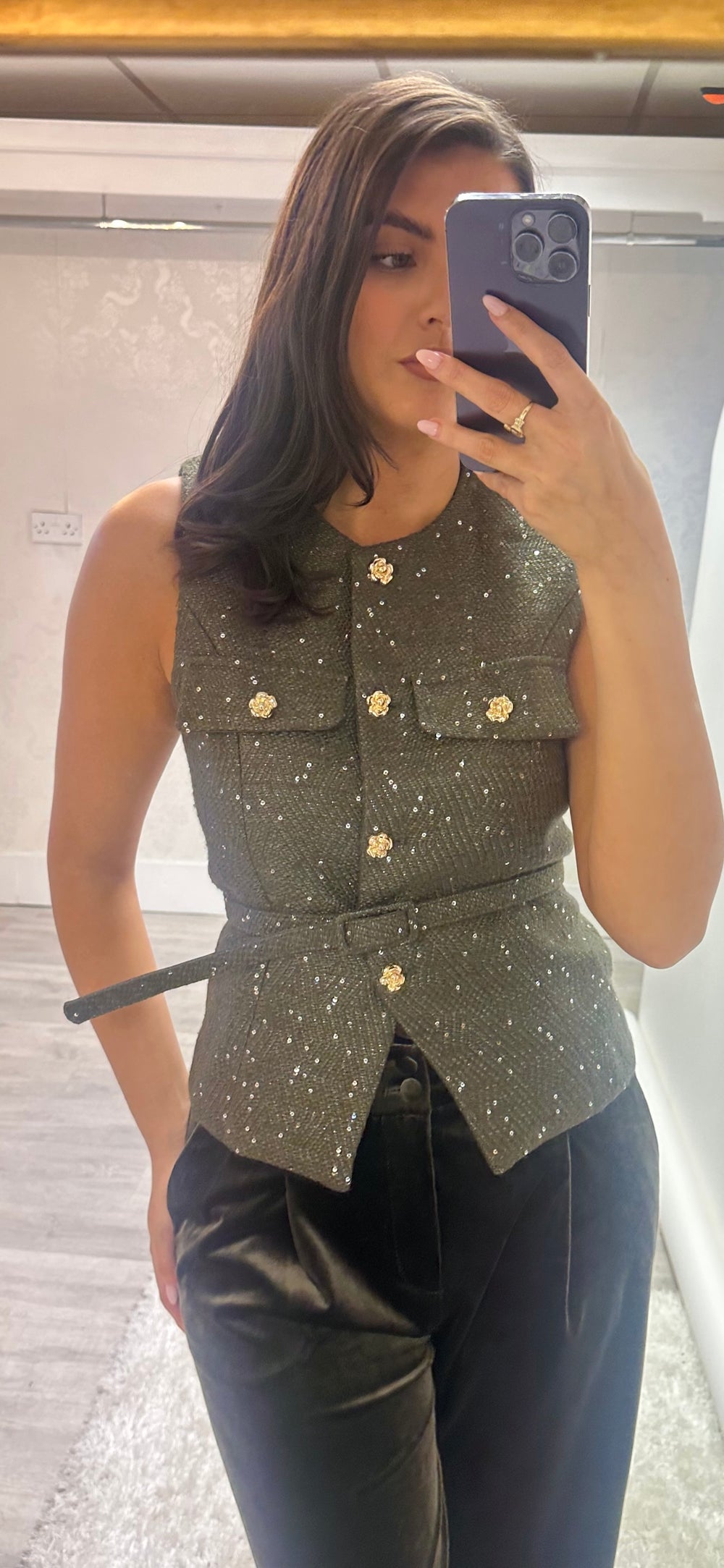 Green Speckle Waistcoat