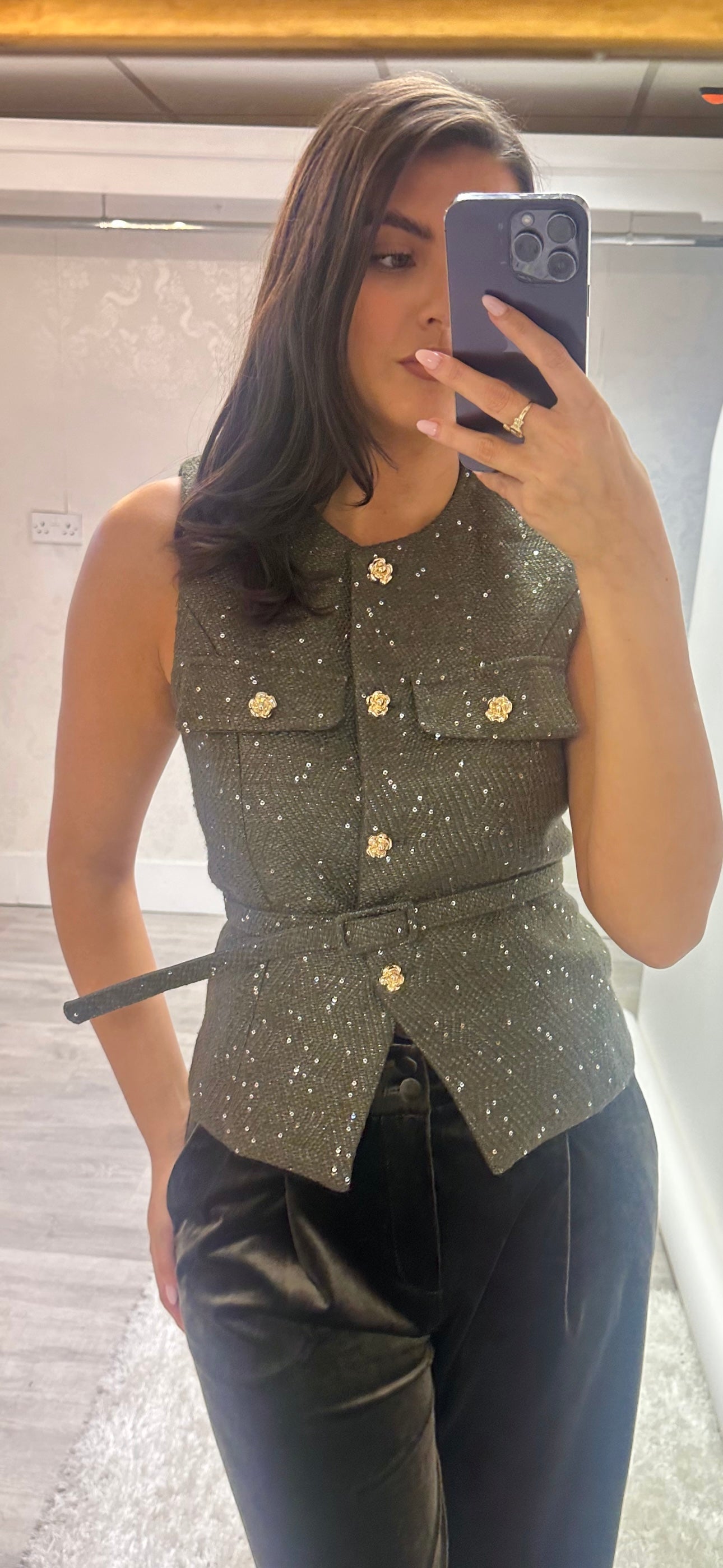 Green Speckle Waistcoat