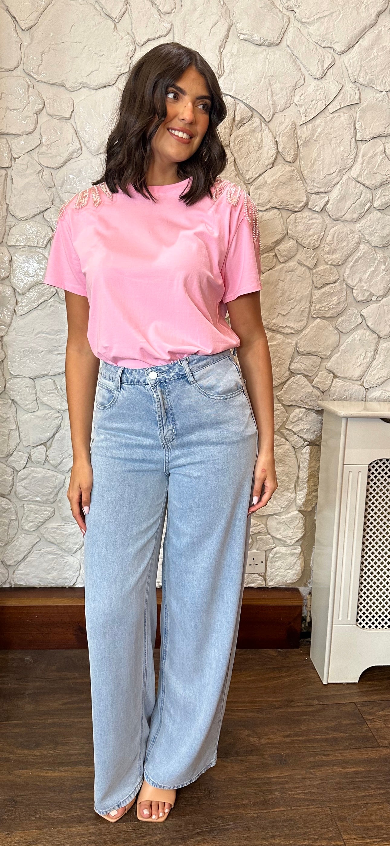Pink Embellished Tee