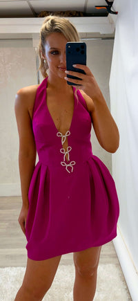 Magenta Mini Dress