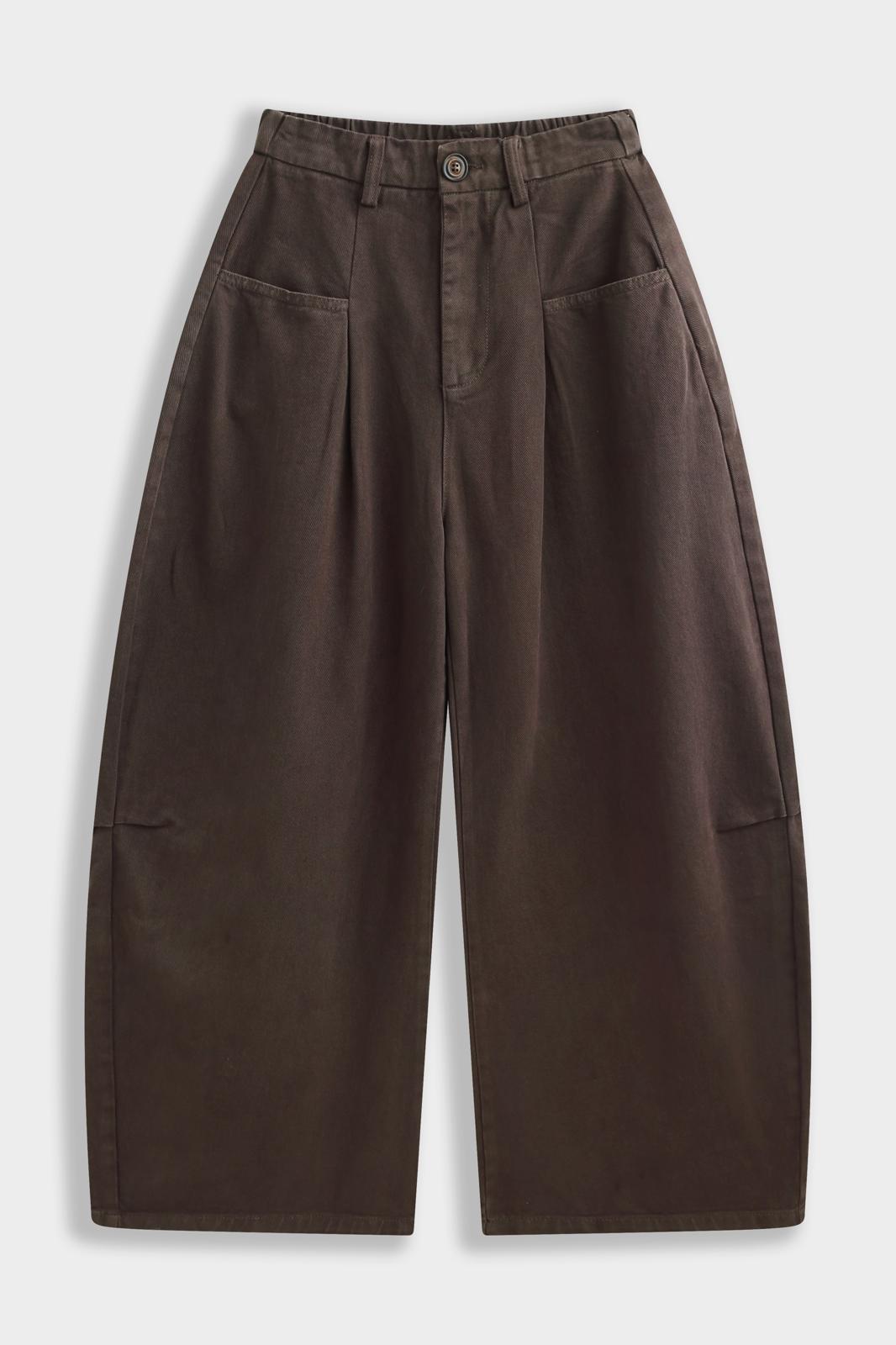 Brown Barrel Jeans