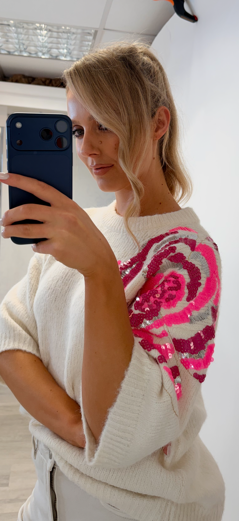 White Sequin Knit